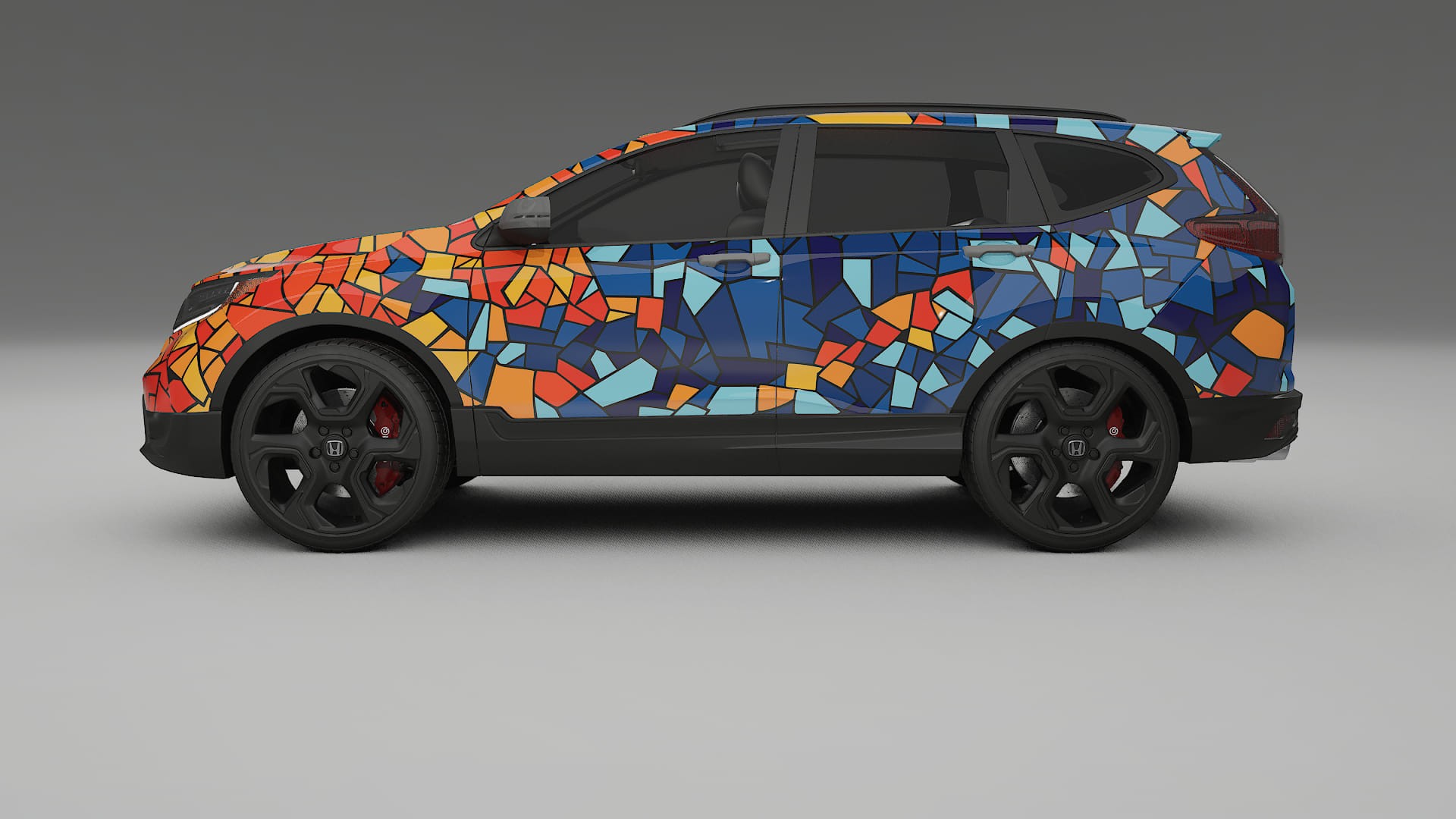 Honda CRV Touring prefacelift pre-LCI BARCELONA – Ontworpen Wrap PPF Kit van Printbaar Polyurethaanfolie