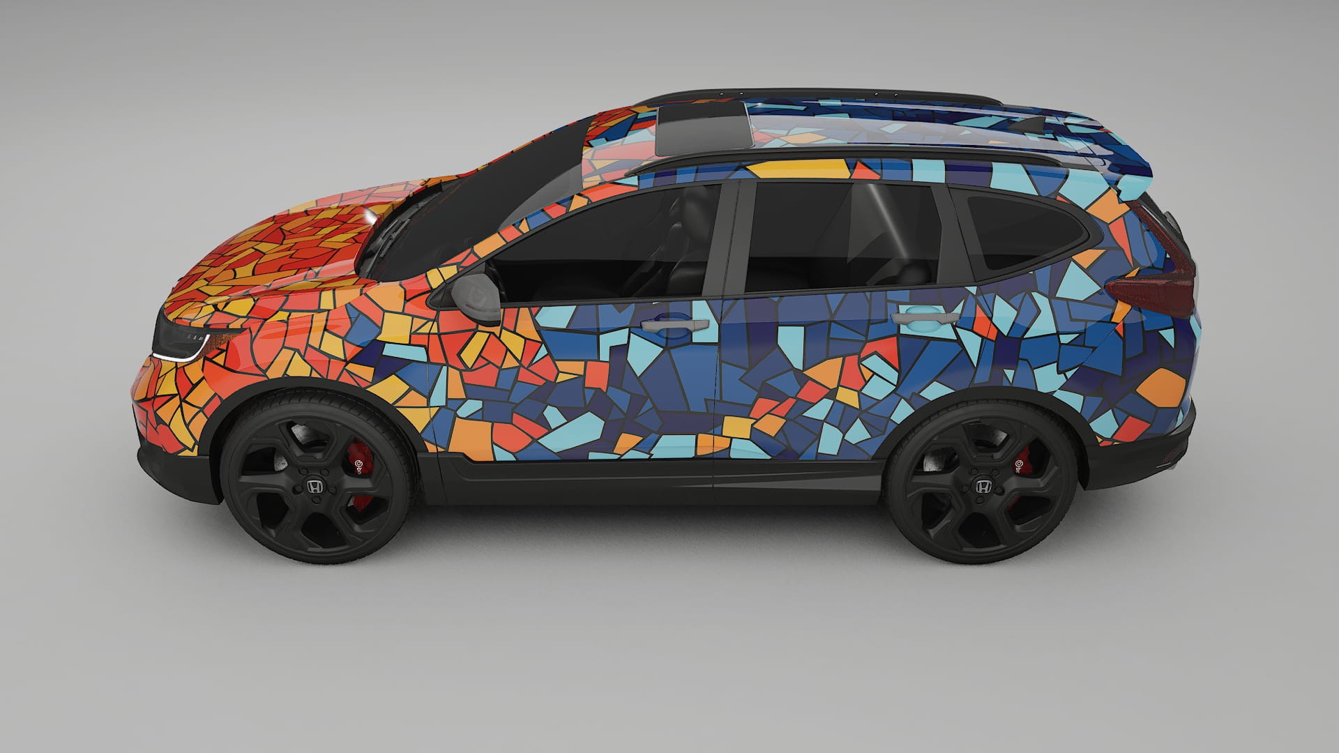 Honda CRV Touring prefacelift pre-LCI BARCELONA – Ontworpen Wrap PPF Kit van Printbaar Polyurethaanfolie