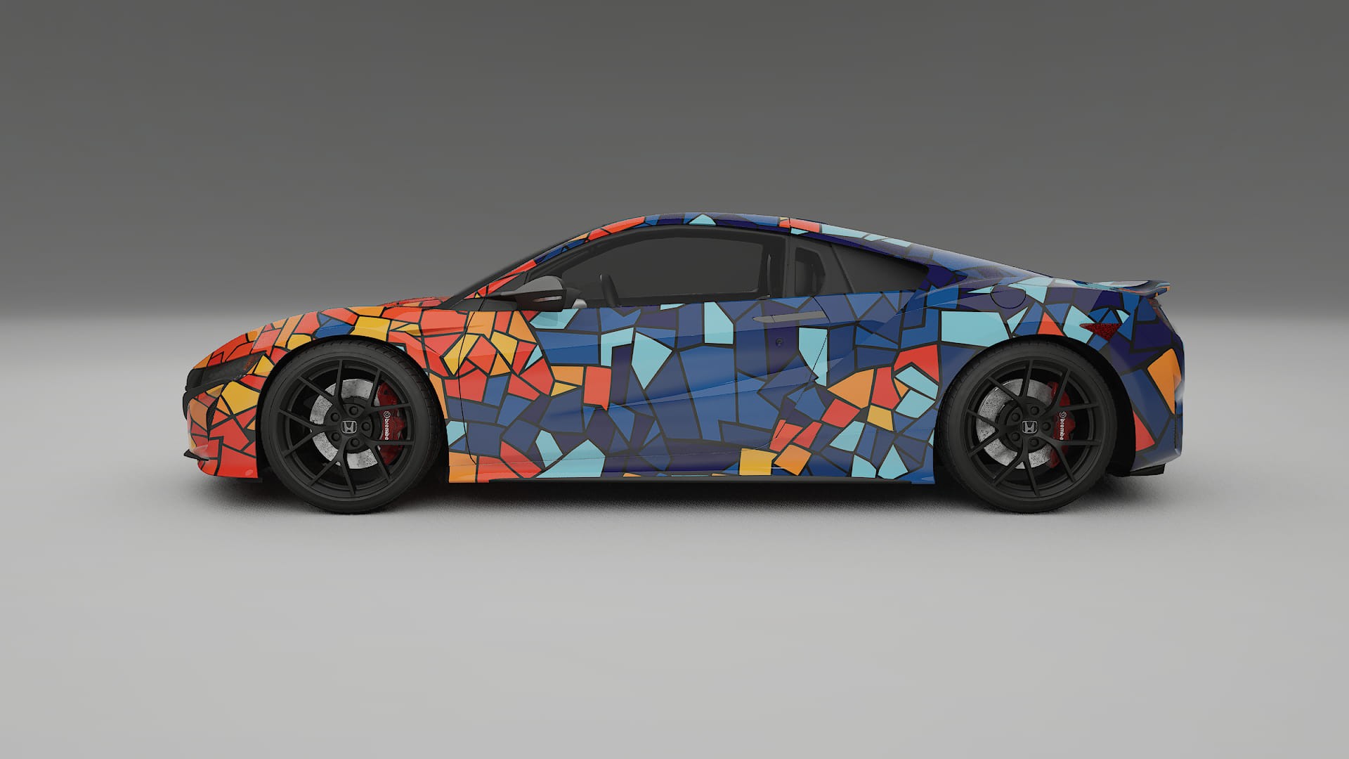 Honda NSX prefacelift pre-LCI BARCELONA – Ontworpen Wrap PPF Kit van Printbaar Polyurethaanfolie