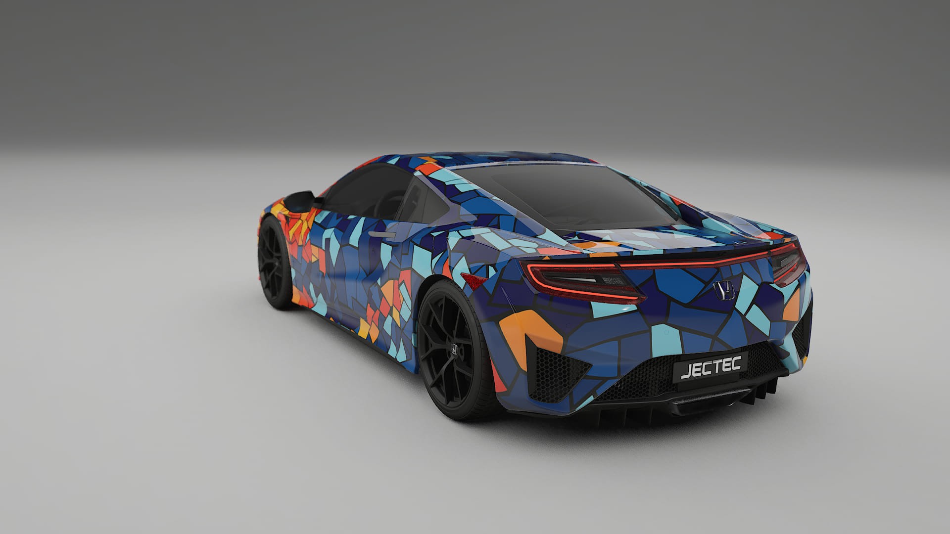 Honda NSX prefacelift pre-LCI BARCELONA – Ontworpen Wrap PPF Kit van Printbaar Polyurethaanfolie