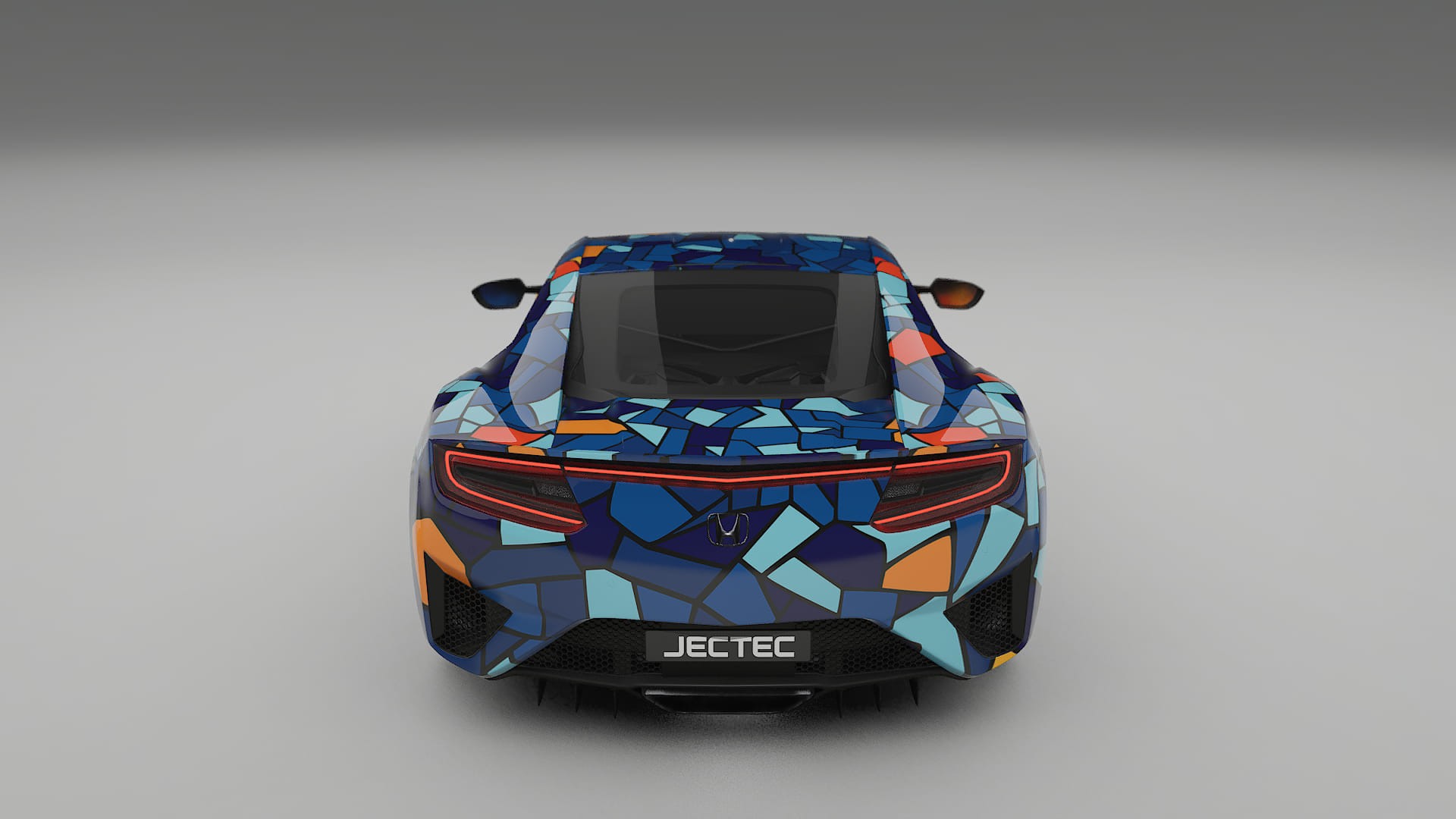 Honda NSX prefacelift pre-LCI BARCELONA – Ontworpen Wrap PPF Kit van Printbaar Polyurethaanfolie