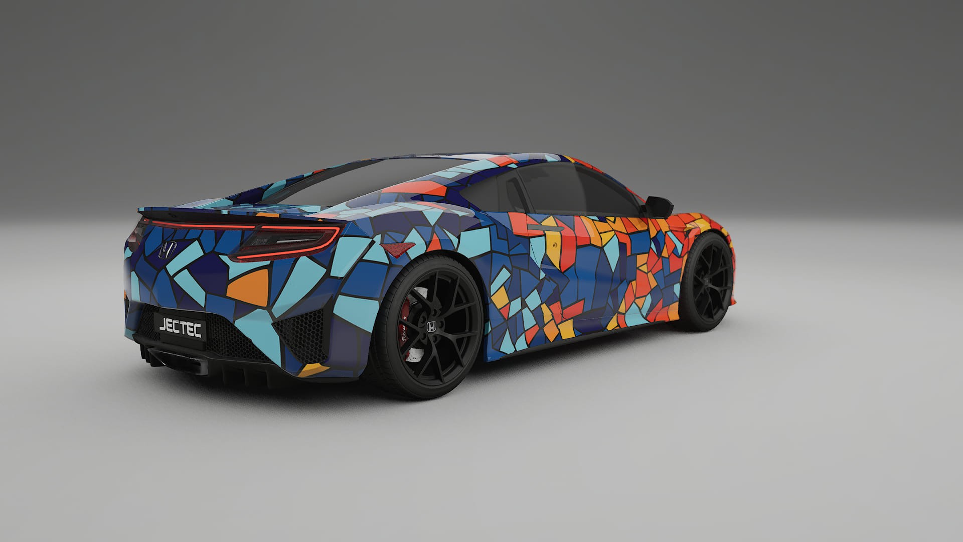 Honda NSX prefacelift pre-LCI BARCELONA – Ontworpen Wrap PPF Kit van Printbaar Polyurethaanfolie
