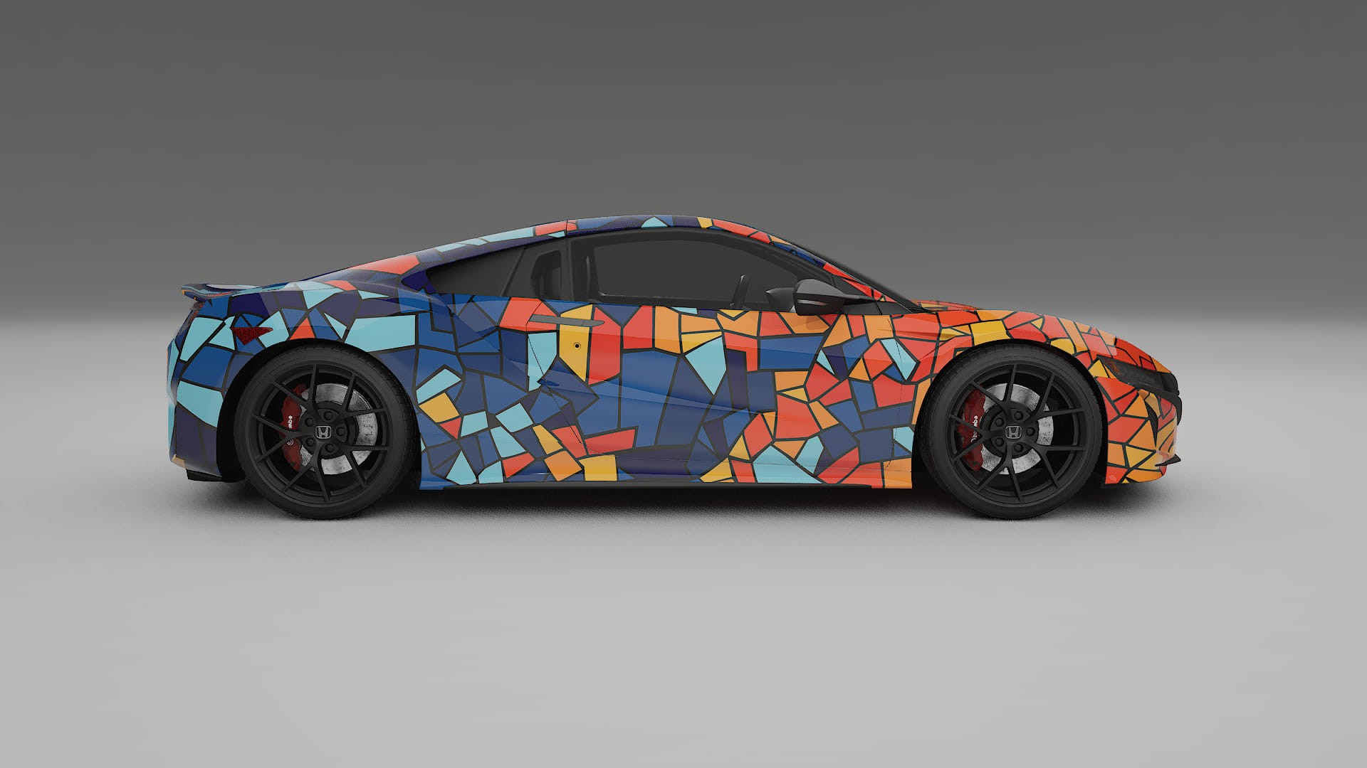 Honda NSX prefacelift pre-LCI BARCELONA – Ontworpen Wrap PPF Kit van Printbaar Polyurethaanfolie