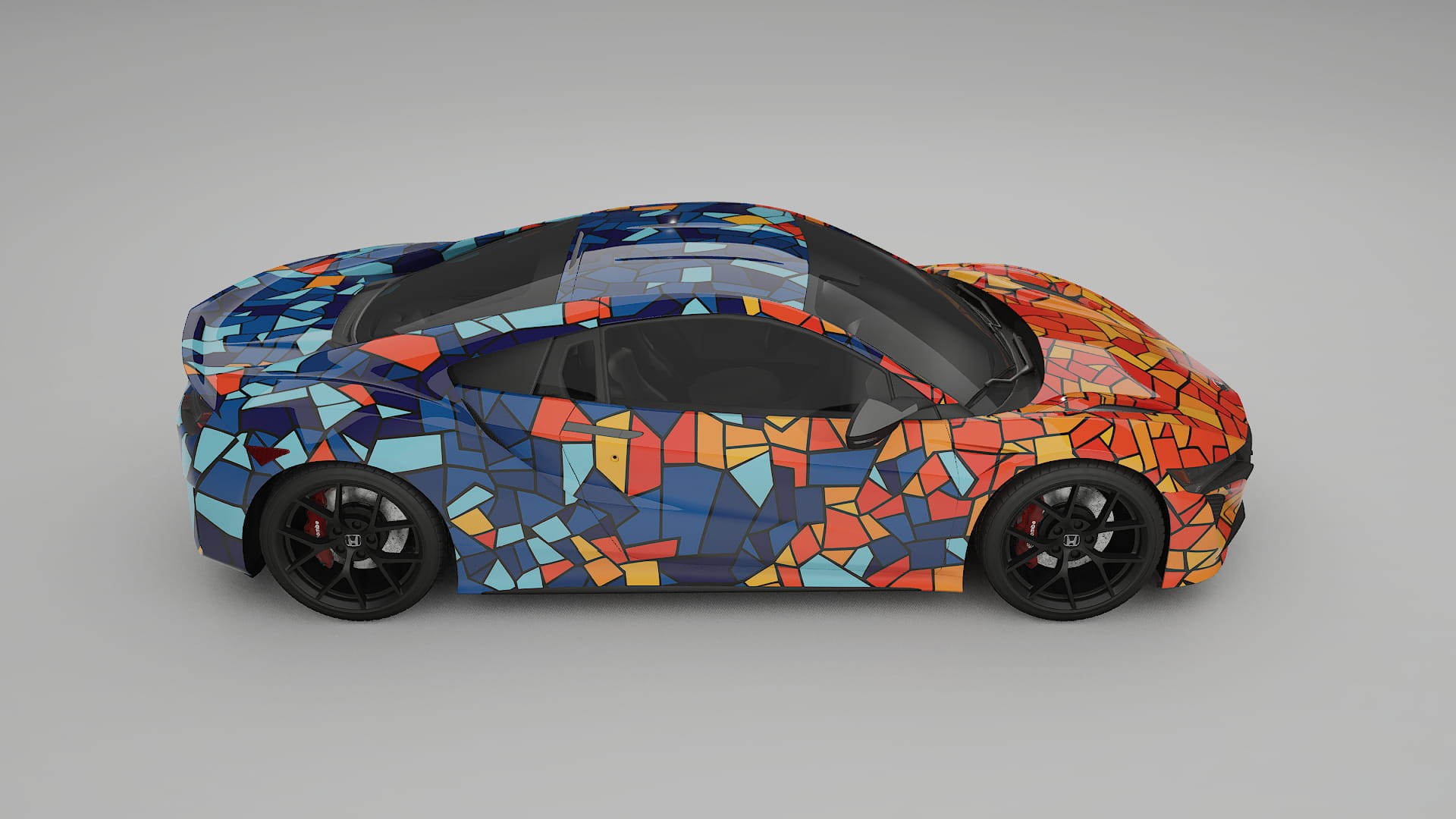 Honda NSX prefacelift pre-LCI BARCELONA – Ontworpen Wrap PPF Kit van Printbaar Polyurethaanfolie