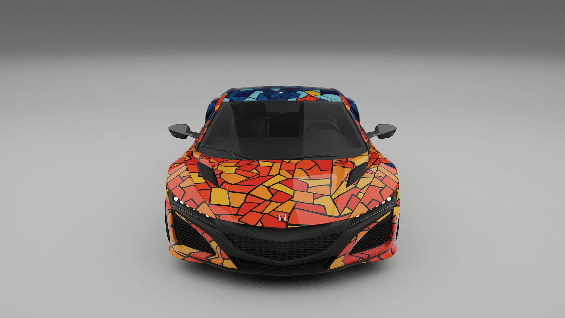 Honda NSX prefacelift pre-LCI BARCELONA – Ontworpen Wrap PPF Kit van Printbaar Polyurethaanfolie