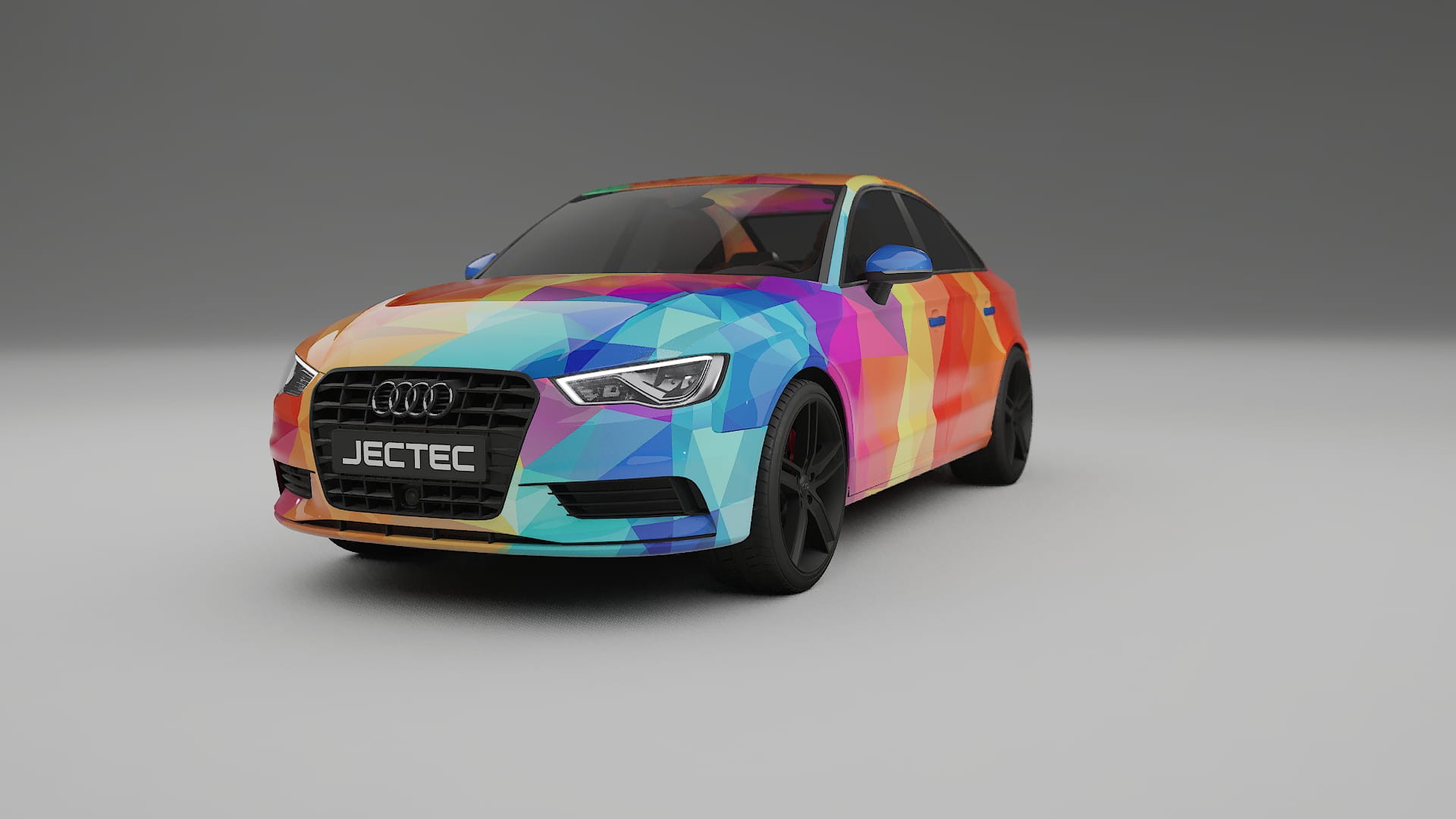 Audi A3 8V sedan prefacelift pre-LCI VECTOR VIBE – Ontworpen Wrap PPF Kit van Printbaar Polyurethaanfolie