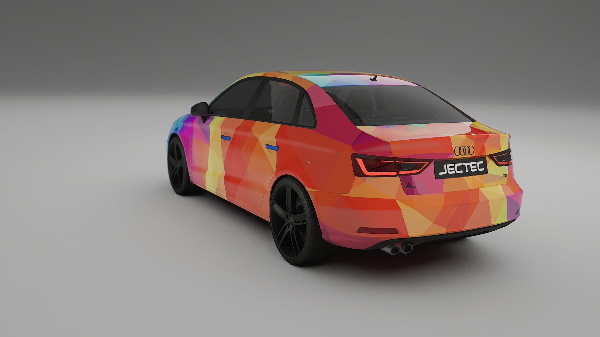 Audi A3 8V sedan prefacelift pre-LCI VECTOR VIBE – Ontworpen Wrap PPF Kit van Printbaar Polyurethaanfolie