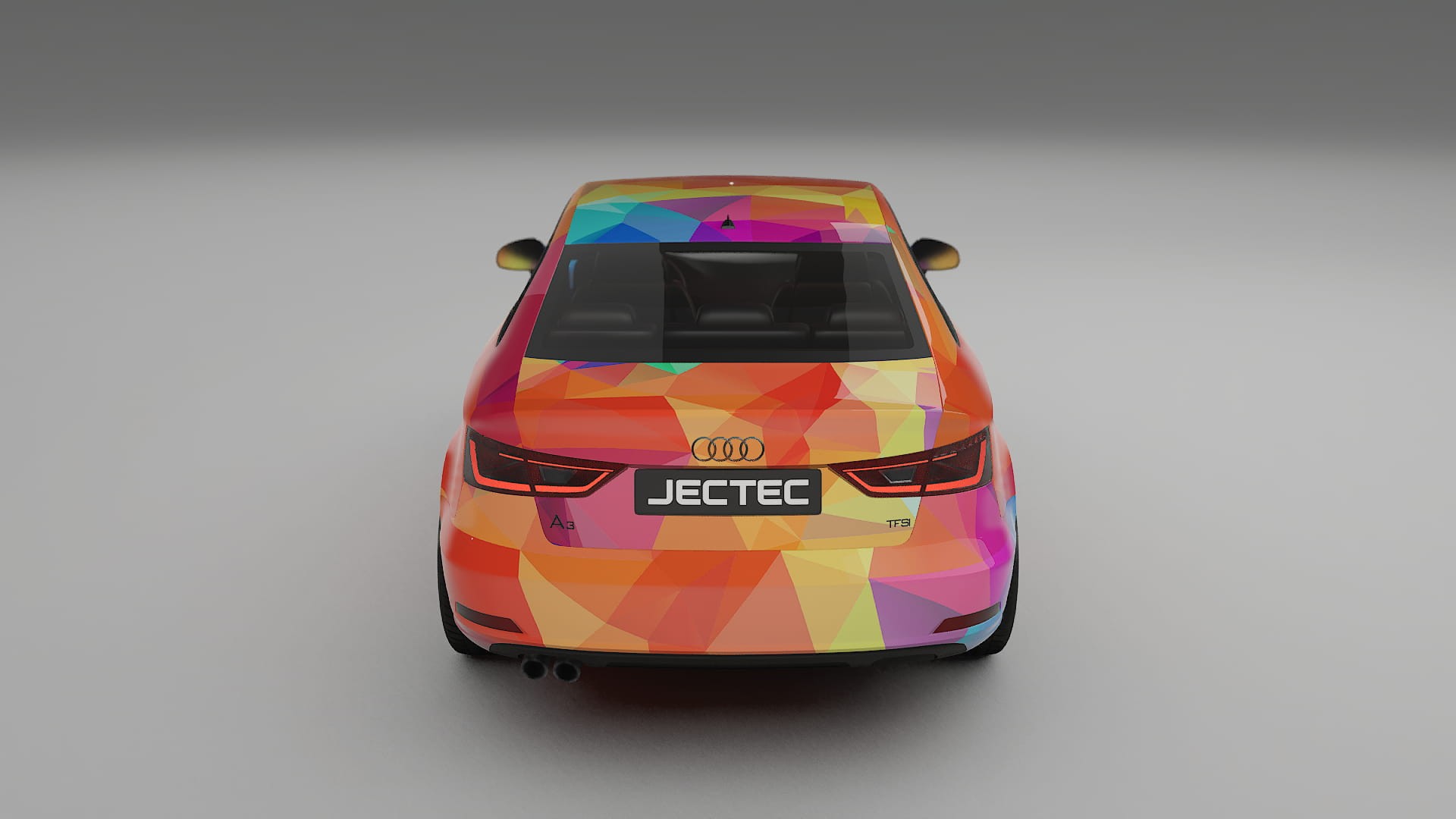 Audi A3 8V sedan prefacelift pre-LCI VECTOR VIBE – Ontworpen Wrap PPF Kit van Printbaar Polyurethaanfolie