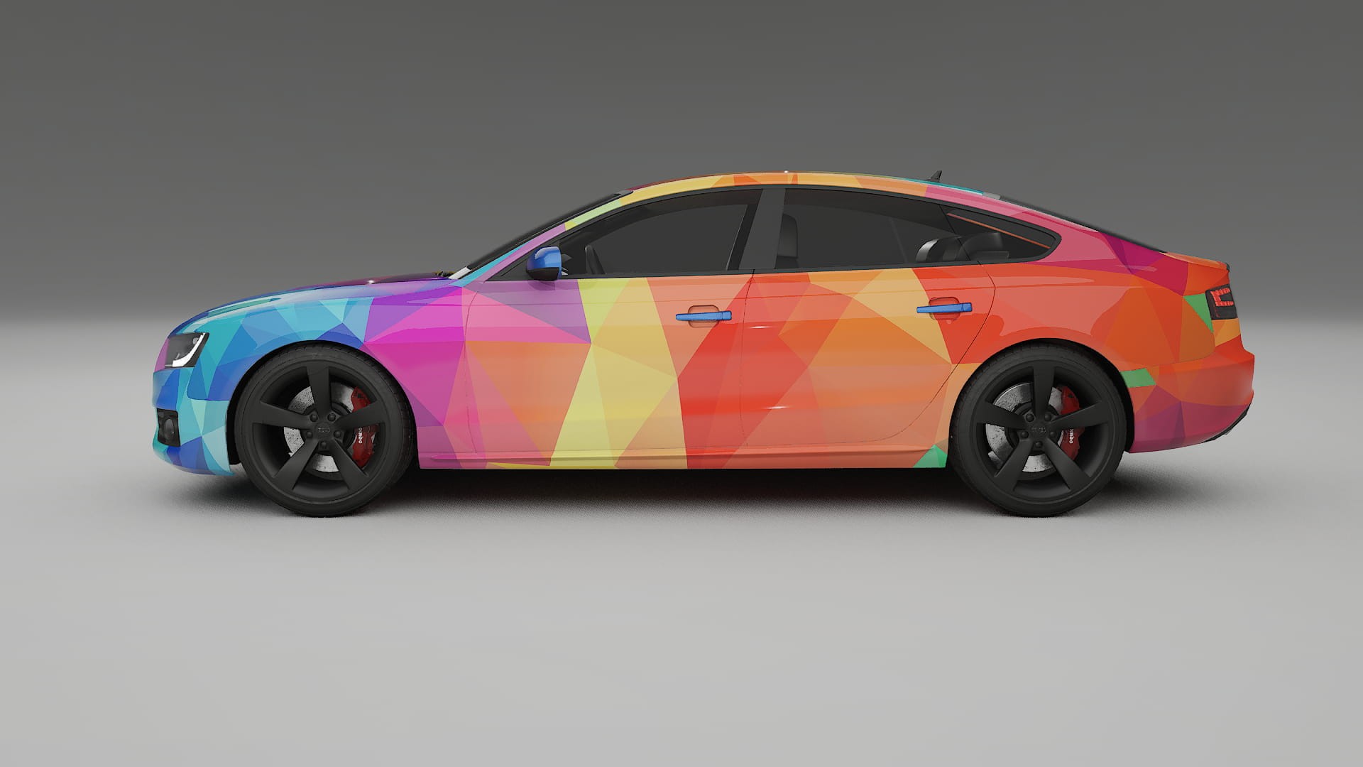 Audi A5 8T Sportback prefacelift pre-LCI VECTOR VIBE – Ontworpen Wrap PPF Kit van Printbaar Polyurethaanfolie