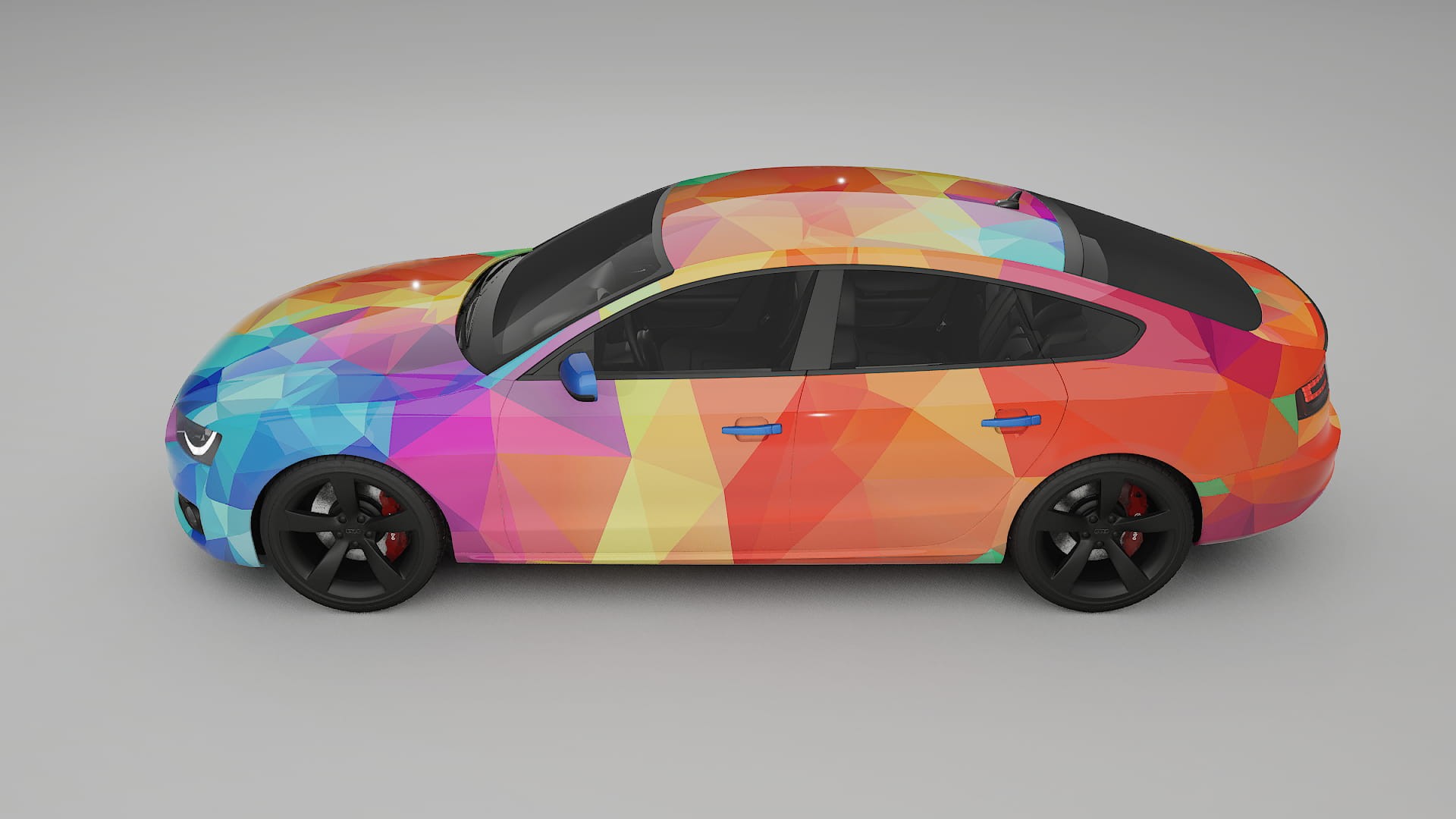 Audi A5 8T Sportback prefacelift pre-LCI VECTOR VIBE – Ontworpen Wrap PPF Kit van Printbaar Polyurethaanfolie