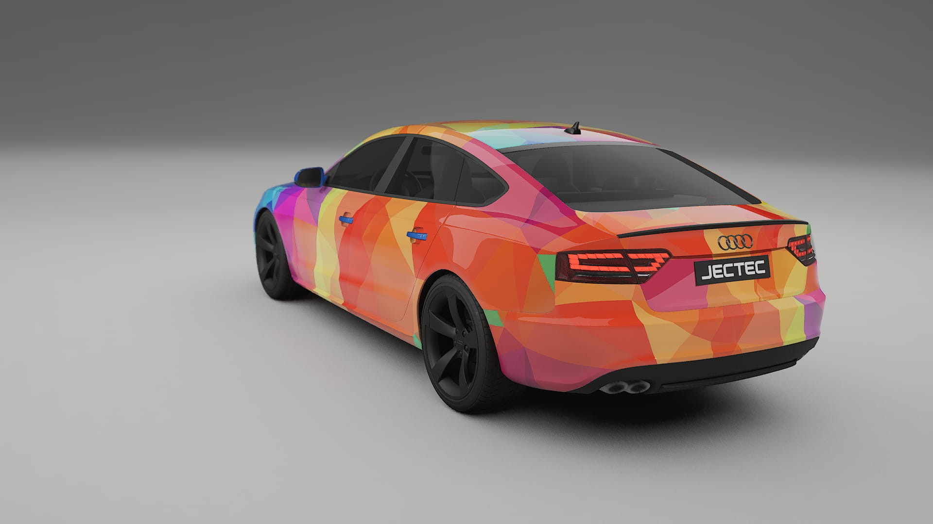 Audi A5 8T Sportback prefacelift pre-LCI VECTOR VIBE – Ontworpen Wrap PPF Kit van Printbaar Polyurethaanfolie