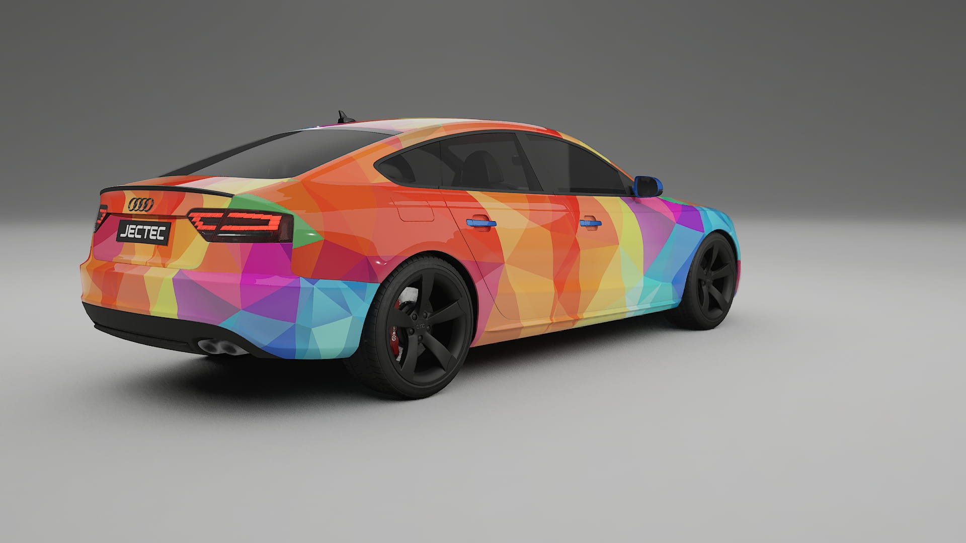 Audi A5 8T Sportback prefacelift pre-LCI VECTOR VIBE – Ontworpen Wrap PPF Kit van Printbaar Polyurethaanfolie