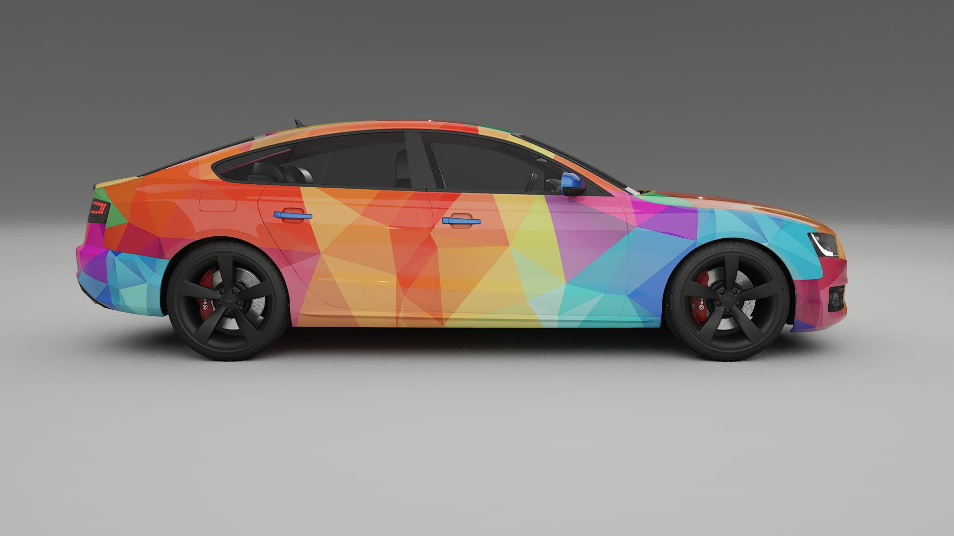 Audi A5 8T Sportback prefacelift pre-LCI VECTOR VIBE – Ontworpen Wrap PPF Kit van Printbaar Polyurethaanfolie