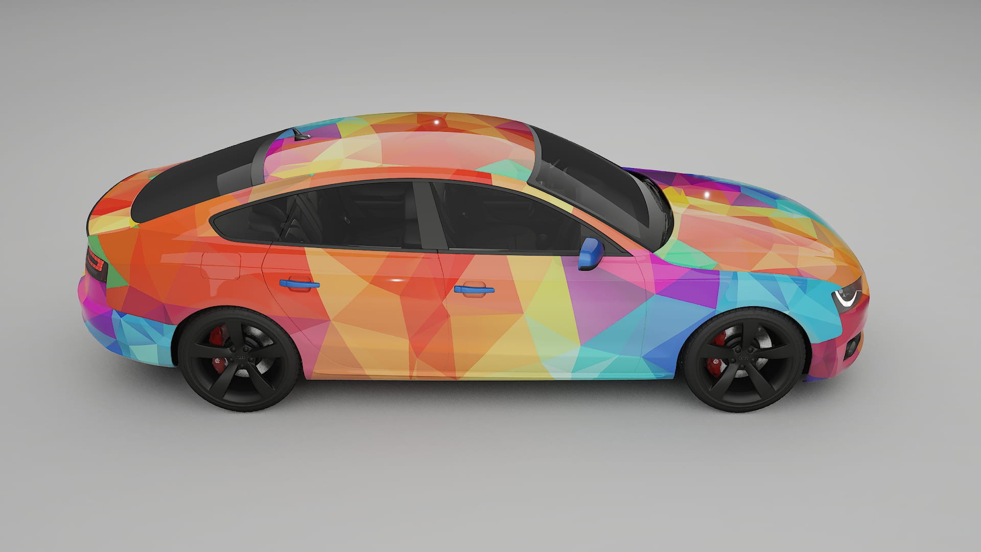 Audi A5 8T Sportback prefacelift pre-LCI VECTOR VIBE – Ontworpen Wrap PPF Kit van Printbaar Polyurethaanfolie