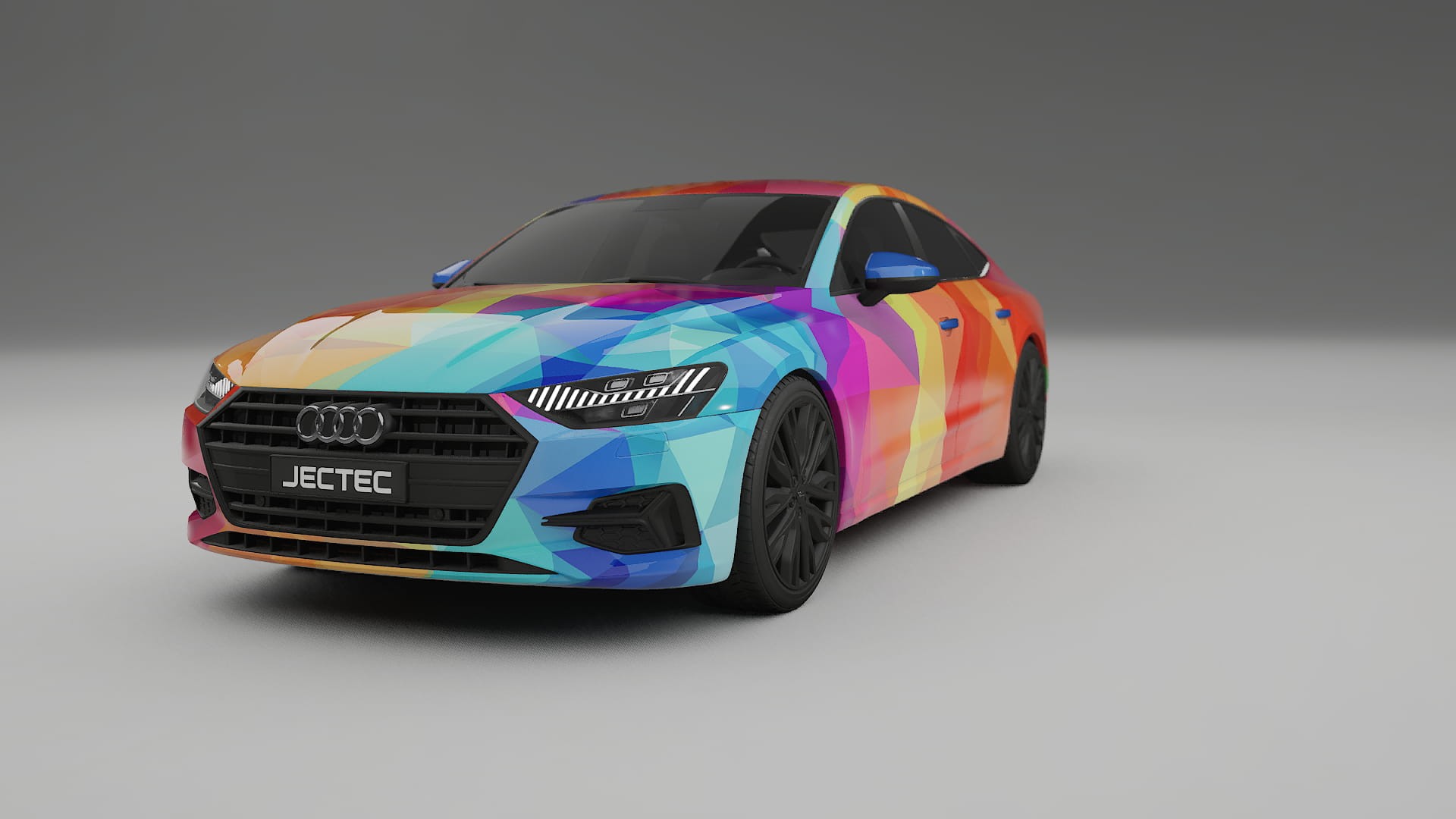 Audi A7 C8 Sportback prefacelift pre-LCI VECTOR VIBE – Ontworpen Wrap PPF Kit van Printbaar Polyurethaanfolie