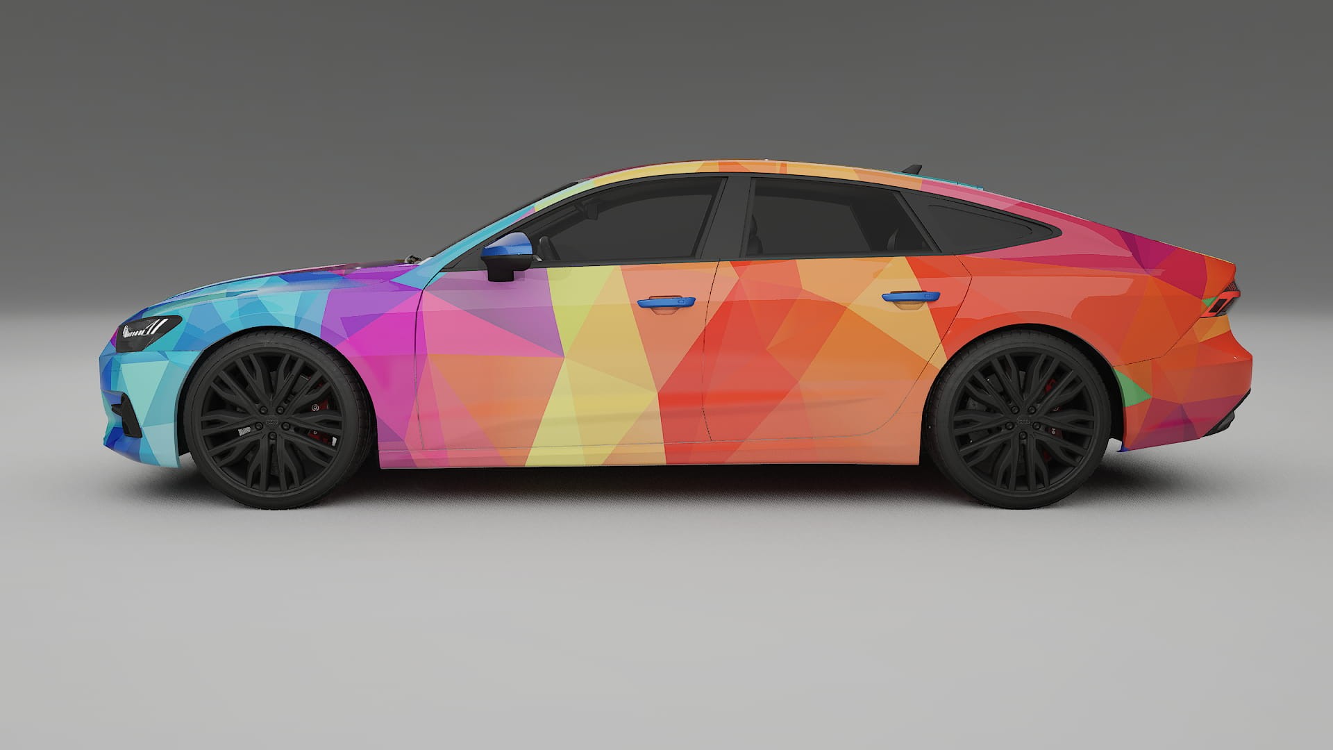 Audi A7 C8 Sportback prefacelift pre-LCI VECTOR VIBE – Ontworpen Wrap PPF Kit van Printbaar Polyurethaanfolie