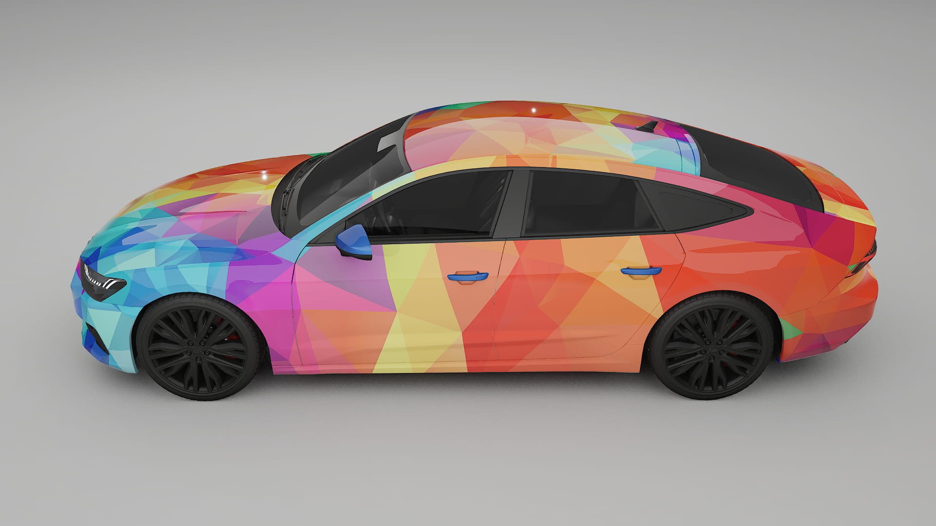 Audi A7 C8 Sportback prefacelift pre-LCI VECTOR VIBE – Ontworpen Wrap PPF Kit van Printbaar Polyurethaanfolie