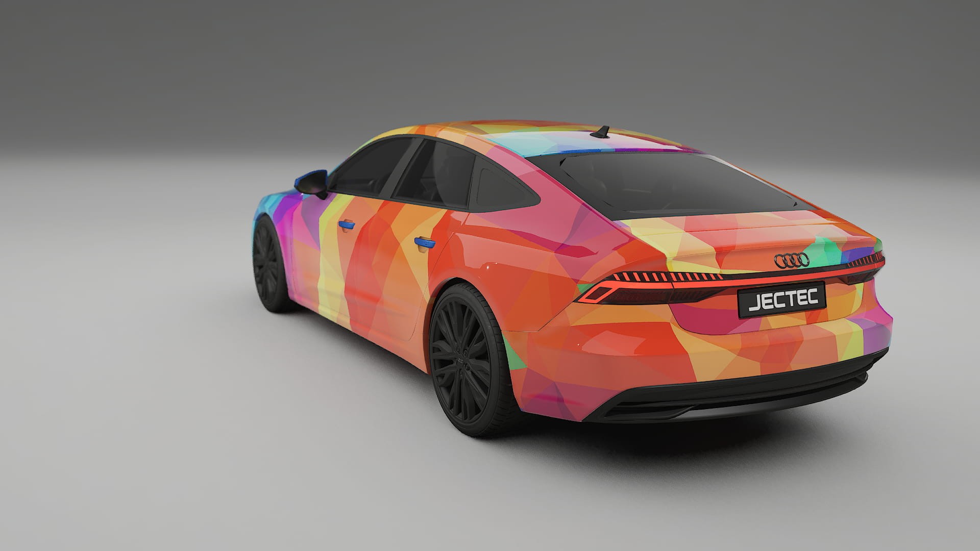 Audi A7 C8 Sportback prefacelift pre-LCI VECTOR VIBE – Ontworpen Wrap PPF Kit van Printbaar Polyurethaanfolie