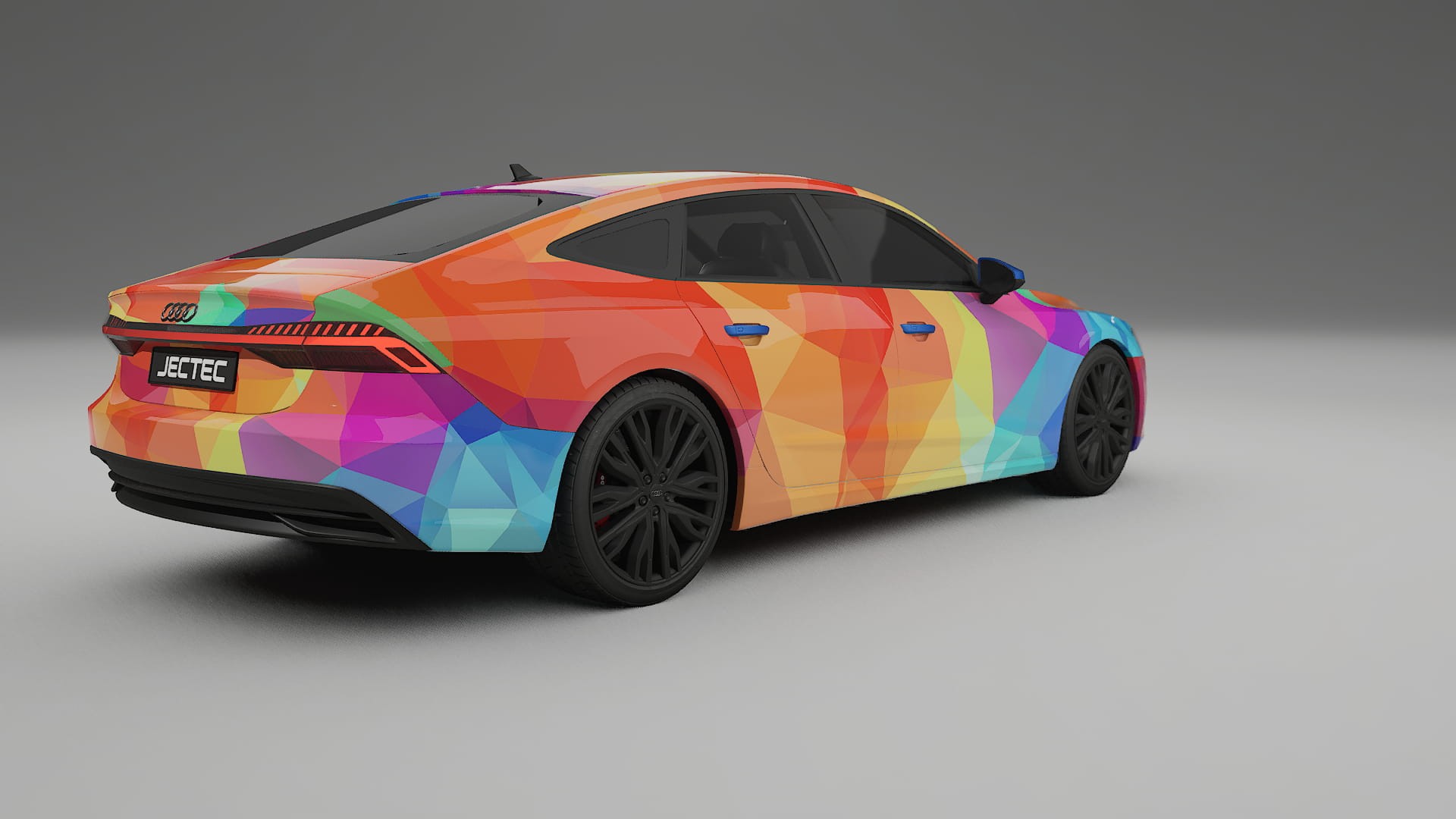 Audi A7 C8 Sportback prefacelift pre-LCI VECTOR VIBE – Ontworpen Wrap PPF Kit van Printbaar Polyurethaanfolie