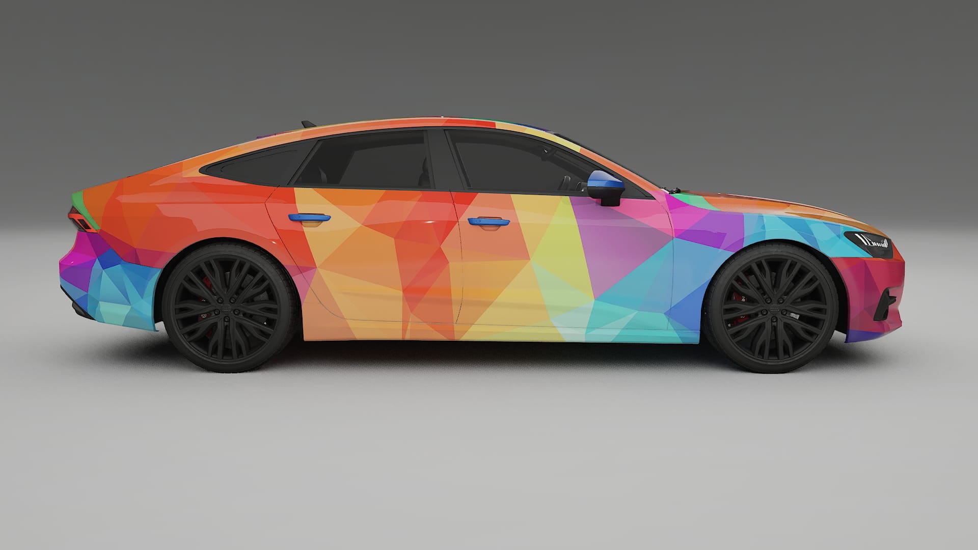 Audi A7 C8 Sportback prefacelift pre-LCI VECTOR VIBE – Ontworpen Wrap PPF Kit van Printbaar Polyurethaanfolie