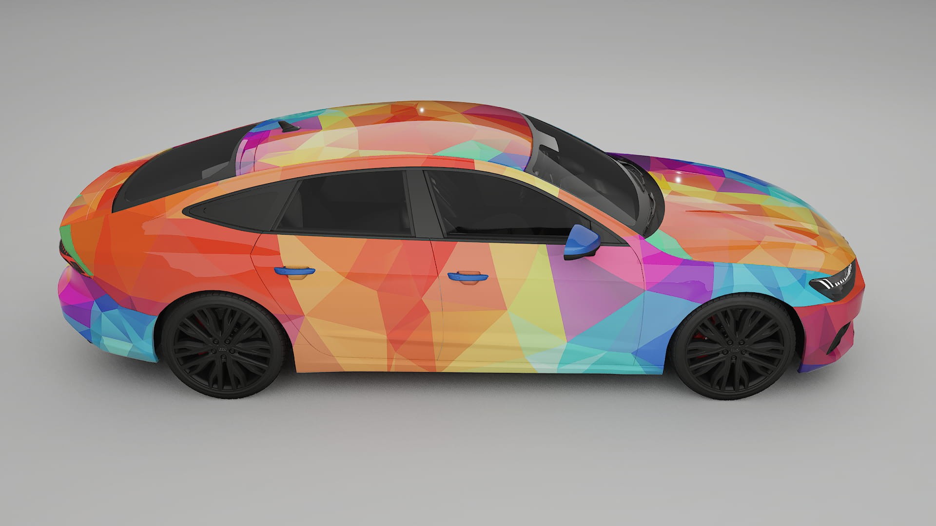 Audi A7 C8 Sportback prefacelift pre-LCI VECTOR VIBE – Ontworpen Wrap PPF Kit van Printbaar Polyurethaanfolie