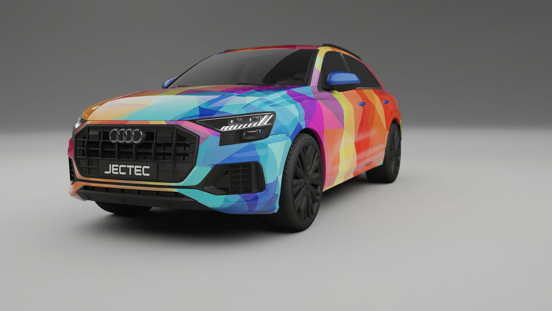 Audi Q8 F1 prefacelift pre-LCI VECTOR VIBE – Ontworpen Wrap PPF Kit van Printbaar Polyurethaanfolie
