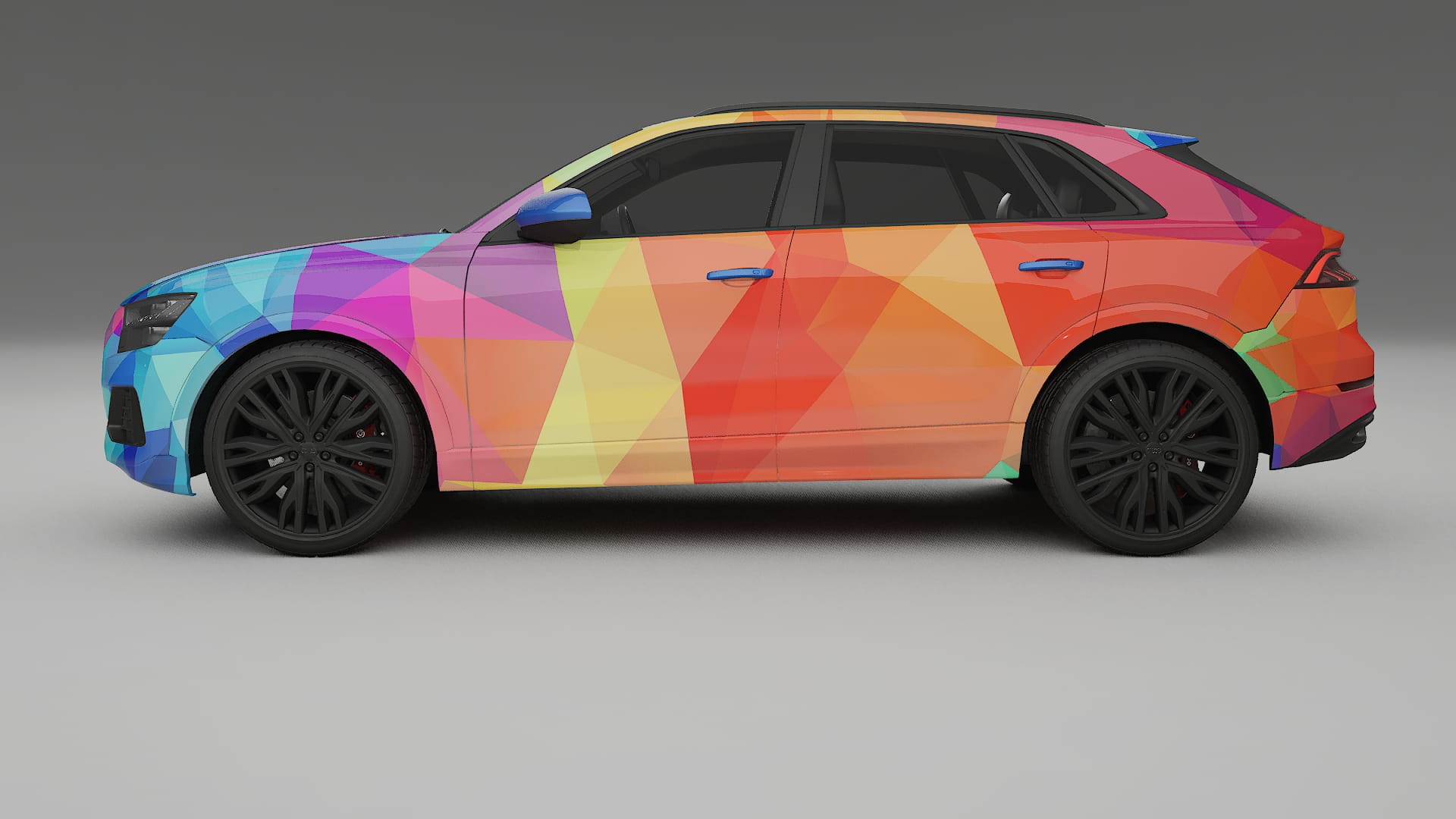 Audi Q8 F1 prefacelift pre-LCI VECTOR VIBE – Ontworpen Wrap PPF Kit van Printbaar Polyurethaanfolie