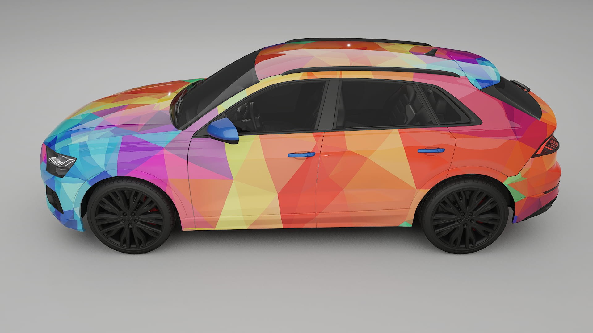 Audi Q8 F1 prefacelift pre-LCI VECTOR VIBE – Ontworpen Wrap PPF Kit van Printbaar Polyurethaanfolie