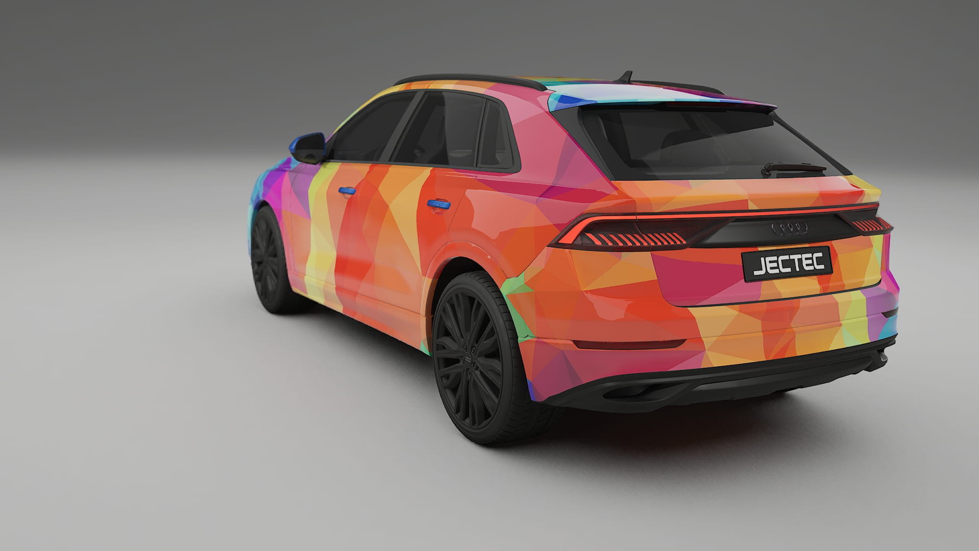Audi Q8 F1 prefacelift pre-LCI VECTOR VIBE – Ontworpen Wrap PPF Kit van Printbaar Polyurethaanfolie