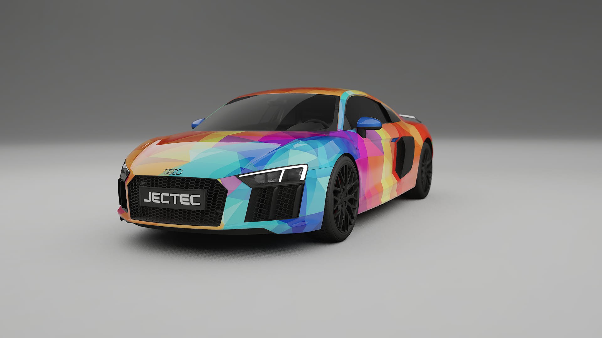 Audi R8 typ-4S prefacelift pre-LCI VECTOR VIBE – Ontworpen Wrap PPF Kit van Printbaar Polyurethaanfolie