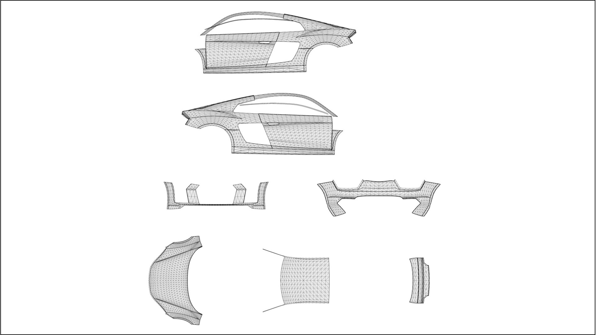 Audi R8 typ-4S prefacelift pre-LCI VECTOR VIBE – Ontworpen Wrap PPF Kit van Printbaar Polyurethaanfolie