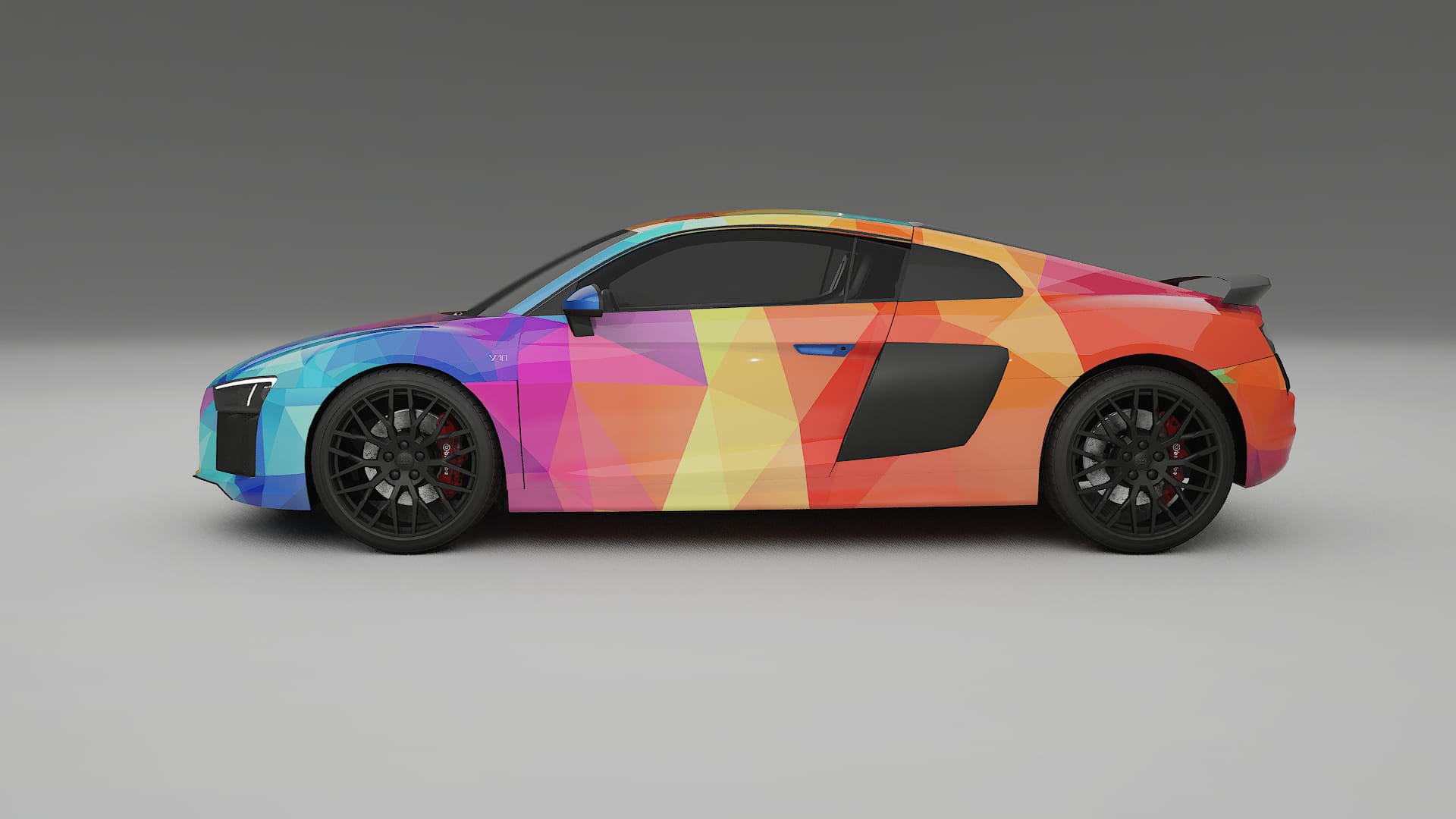 Audi R8 typ-4S prefacelift pre-LCI VECTOR VIBE – Ontworpen Wrap PPF Kit van Printbaar Polyurethaanfolie