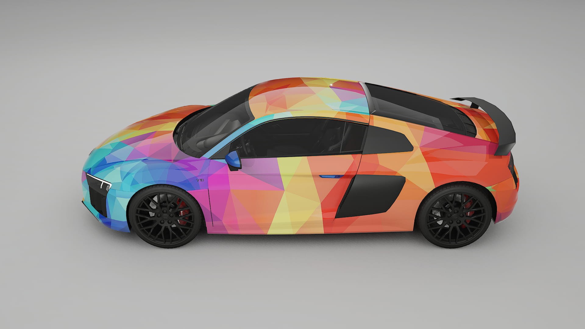 Audi R8 typ-4S prefacelift pre-LCI VECTOR VIBE – Ontworpen Wrap PPF Kit van Printbaar Polyurethaanfolie