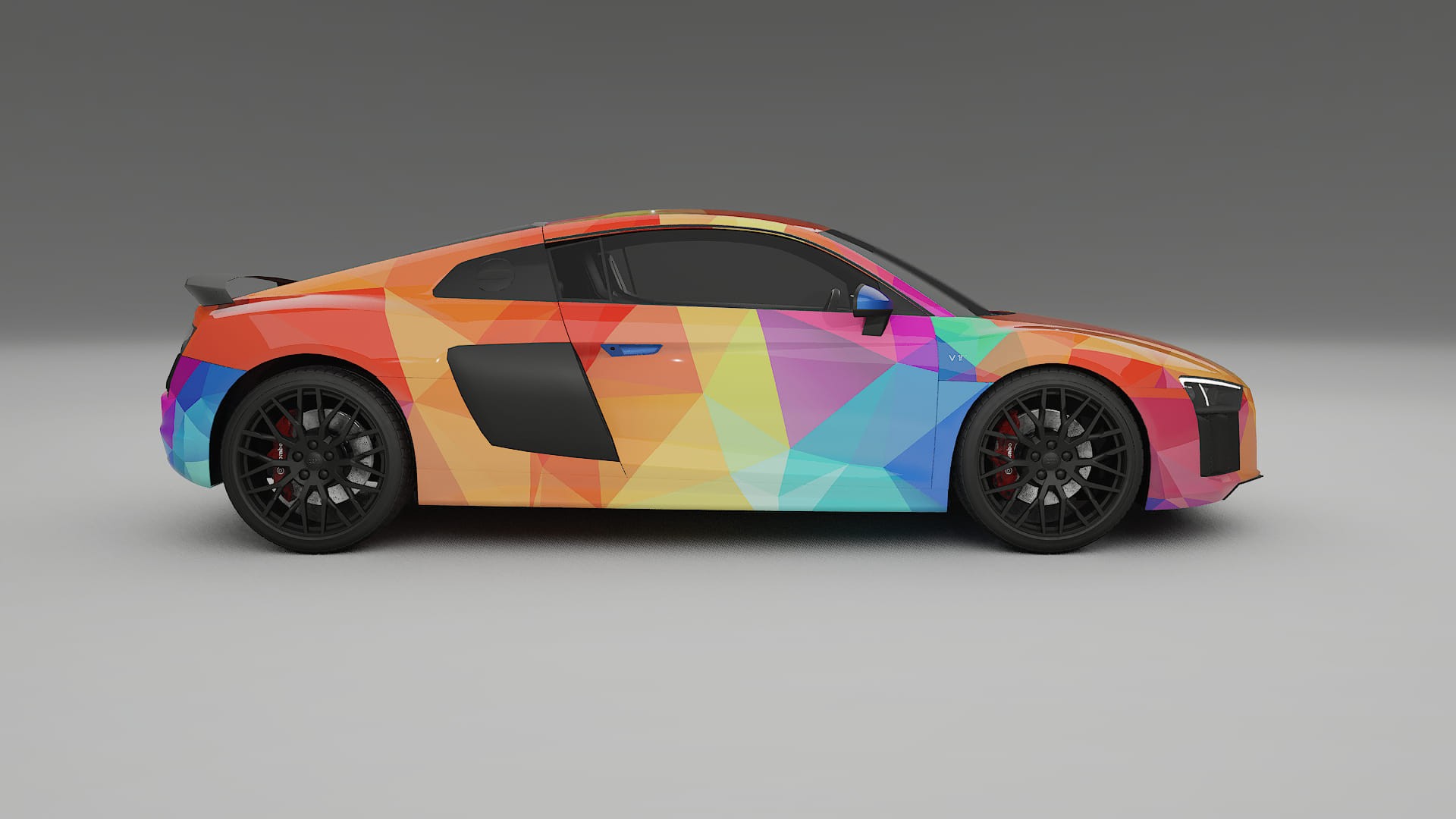 Audi R8 typ-4S prefacelift pre-LCI VECTOR VIBE – Ontworpen Wrap PPF Kit van Printbaar Polyurethaanfolie