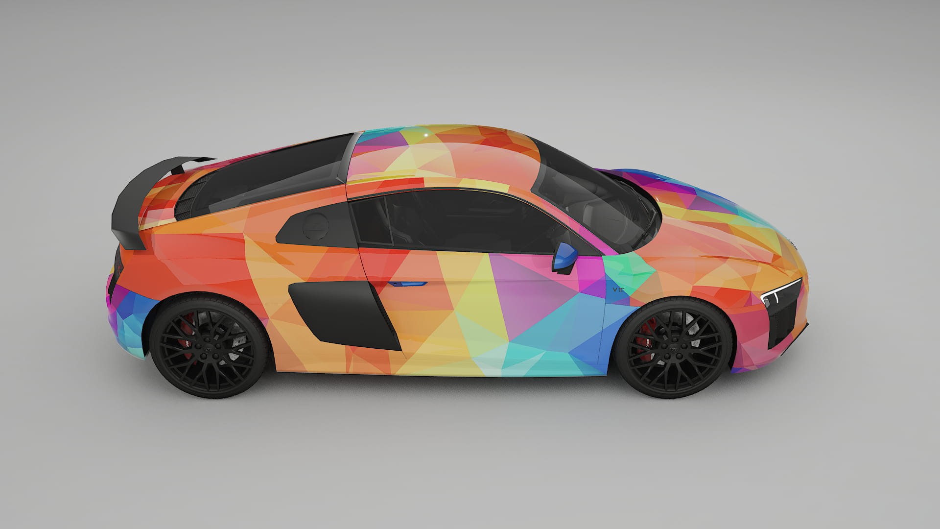 Audi R8 typ-4S prefacelift pre-LCI VECTOR VIBE – Ontworpen Wrap PPF Kit van Printbaar Polyurethaanfolie