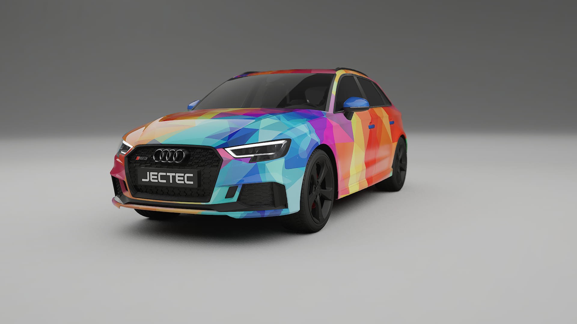 Audi RS3 Sportback 8V facelift LCI VECTOR VIBE – Ontworpen Wrap PPF Kit van Printbaar Polyurethaanfolie