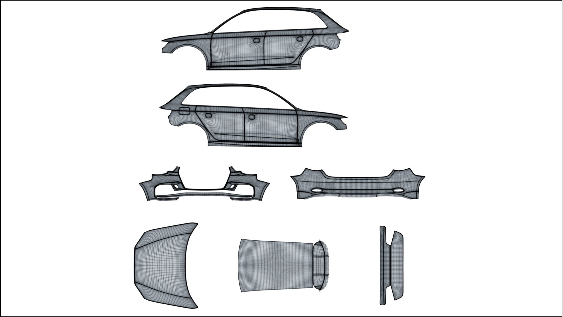 Audi RS3 Sportback 8V facelift LCI VECTOR VIBE – Ontworpen Wrap PPF Kit van Printbaar Polyurethaanfolie