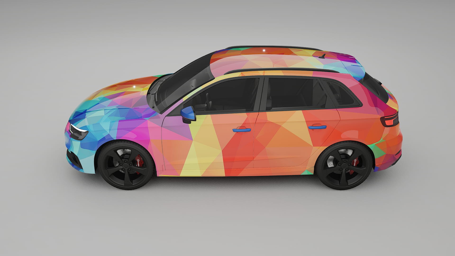 Audi RS3 Sportback 8V facelift LCI VECTOR VIBE – Ontworpen Wrap PPF Kit van Printbaar Polyurethaanfolie