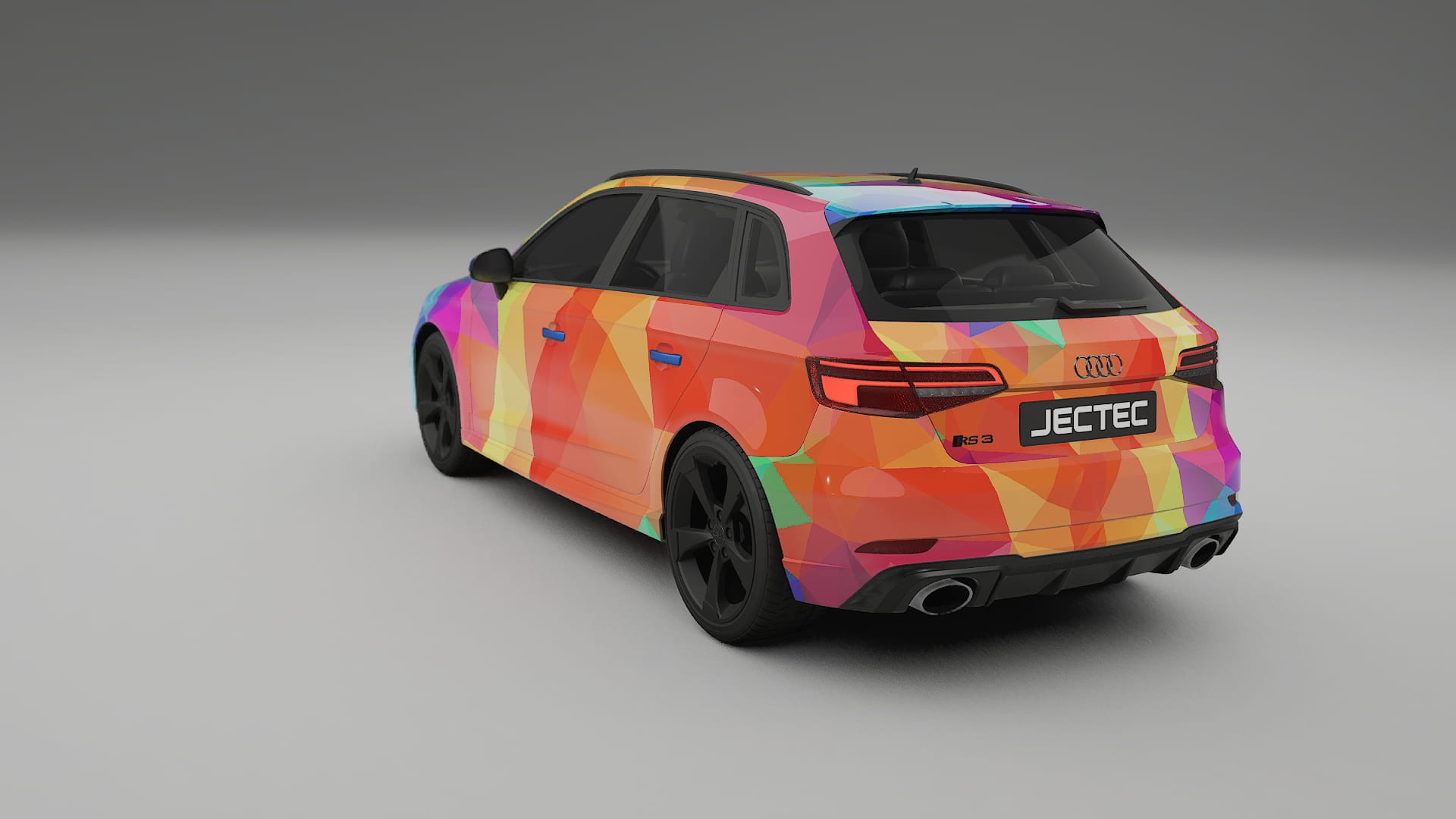 Audi RS3 Sportback 8V facelift LCI VECTOR VIBE – Ontworpen Wrap PPF Kit van Printbaar Polyurethaanfolie