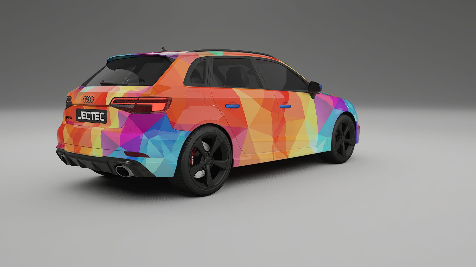 Audi RS3 Sportback 8V facelift LCI VECTOR VIBE – Ontworpen Wrap PPF Kit van Printbaar Polyurethaanfolie