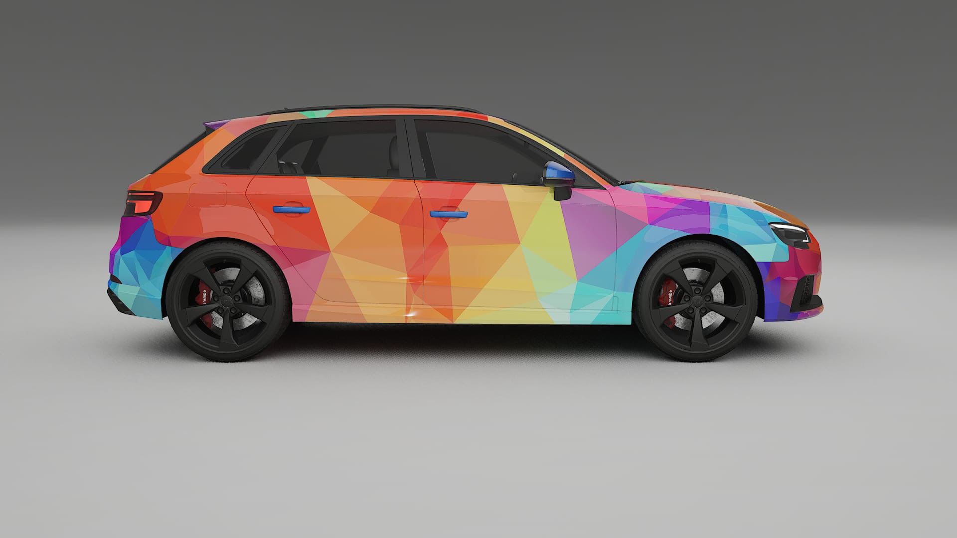 Audi RS3 Sportback 8V facelift LCI VECTOR VIBE – Ontworpen Wrap PPF Kit van Printbaar Polyurethaanfolie