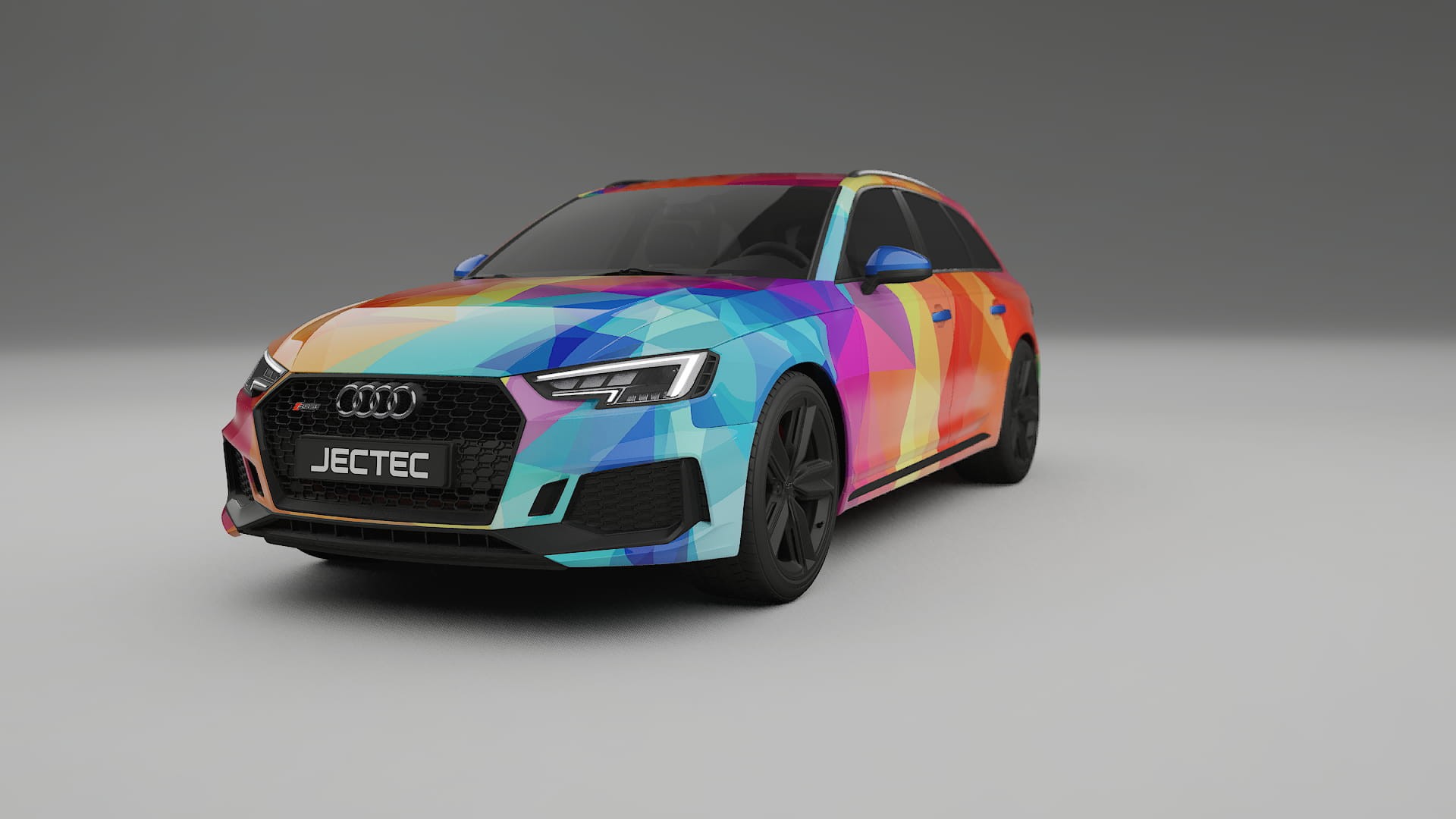 Audi RS4 Avant B9 prefacelift pre-LCI VECTOR VIBE – Ontworpen Wrap PPF Kit van Printbaar Polyurethaanfolie