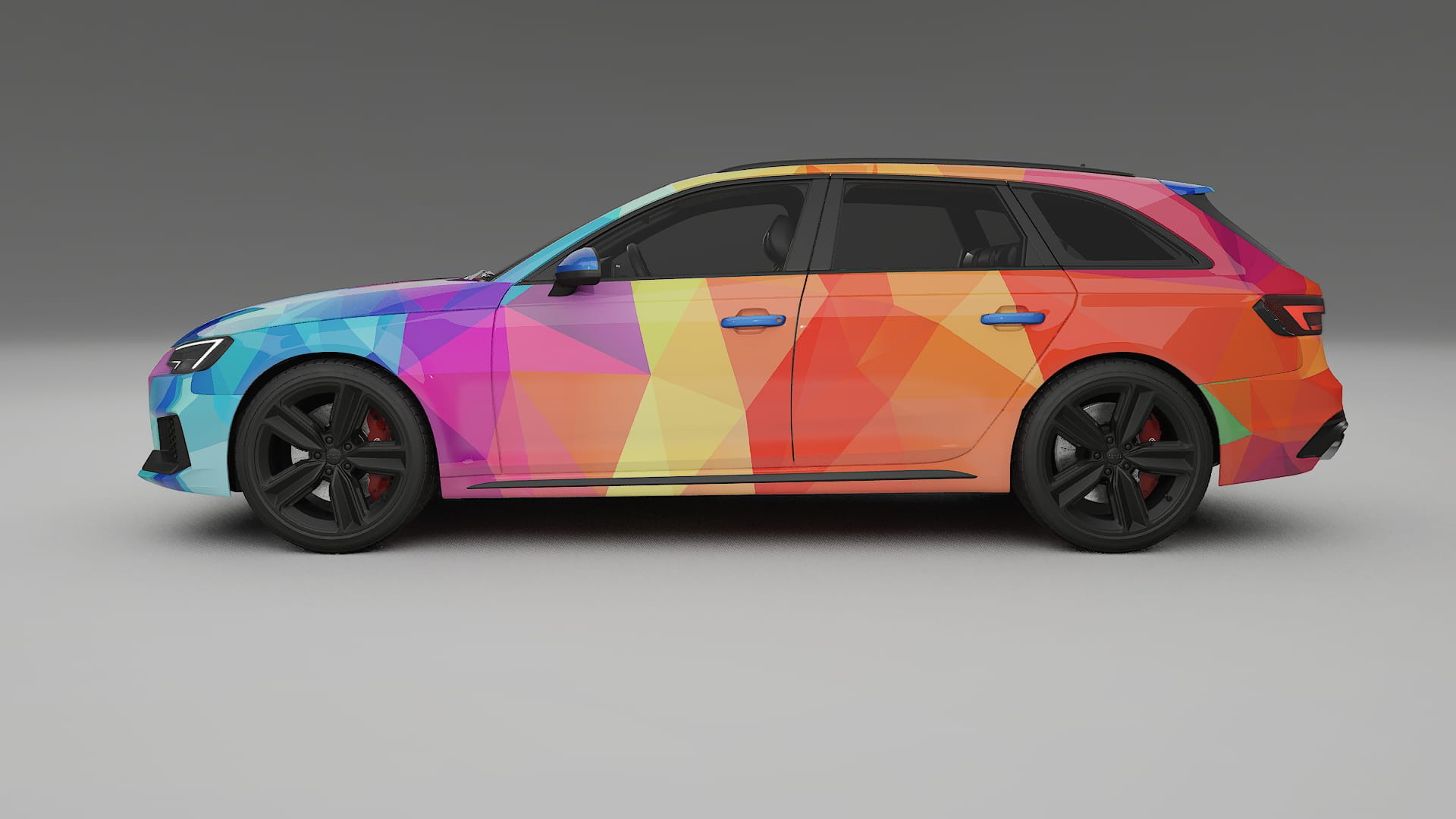 Audi RS4 Avant B9 prefacelift pre-LCI VECTOR VIBE – Ontworpen Wrap PPF Kit van Printbaar Polyurethaanfolie