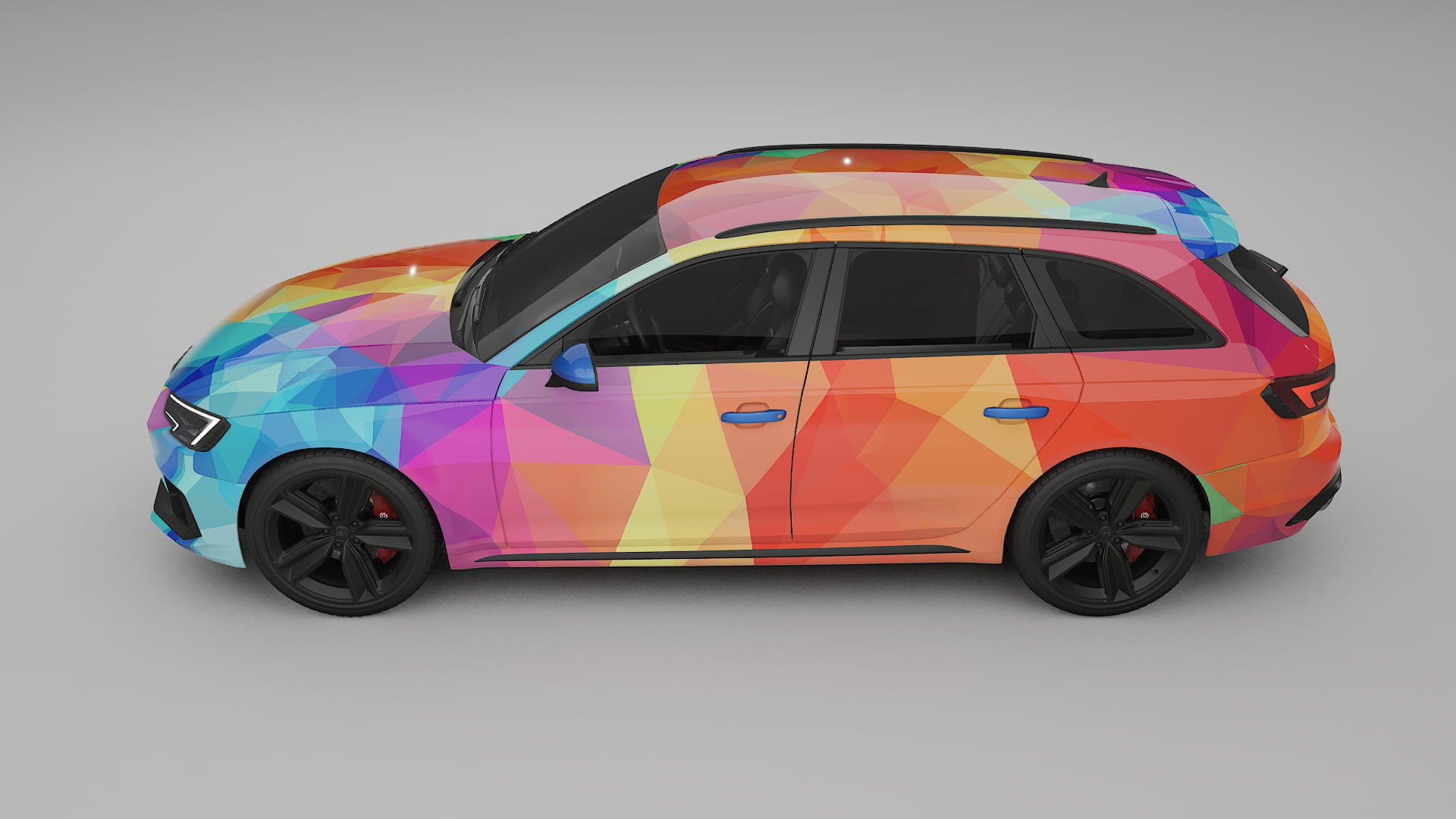 Audi RS4 Avant B9 prefacelift pre-LCI VECTOR VIBE – Ontworpen Wrap PPF Kit van Printbaar Polyurethaanfolie