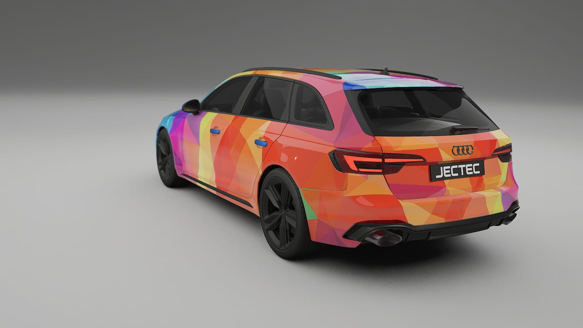 Audi RS4 Avant B9 prefacelift pre-LCI VECTOR VIBE – Ontworpen Wrap PPF Kit van Printbaar Polyurethaanfolie