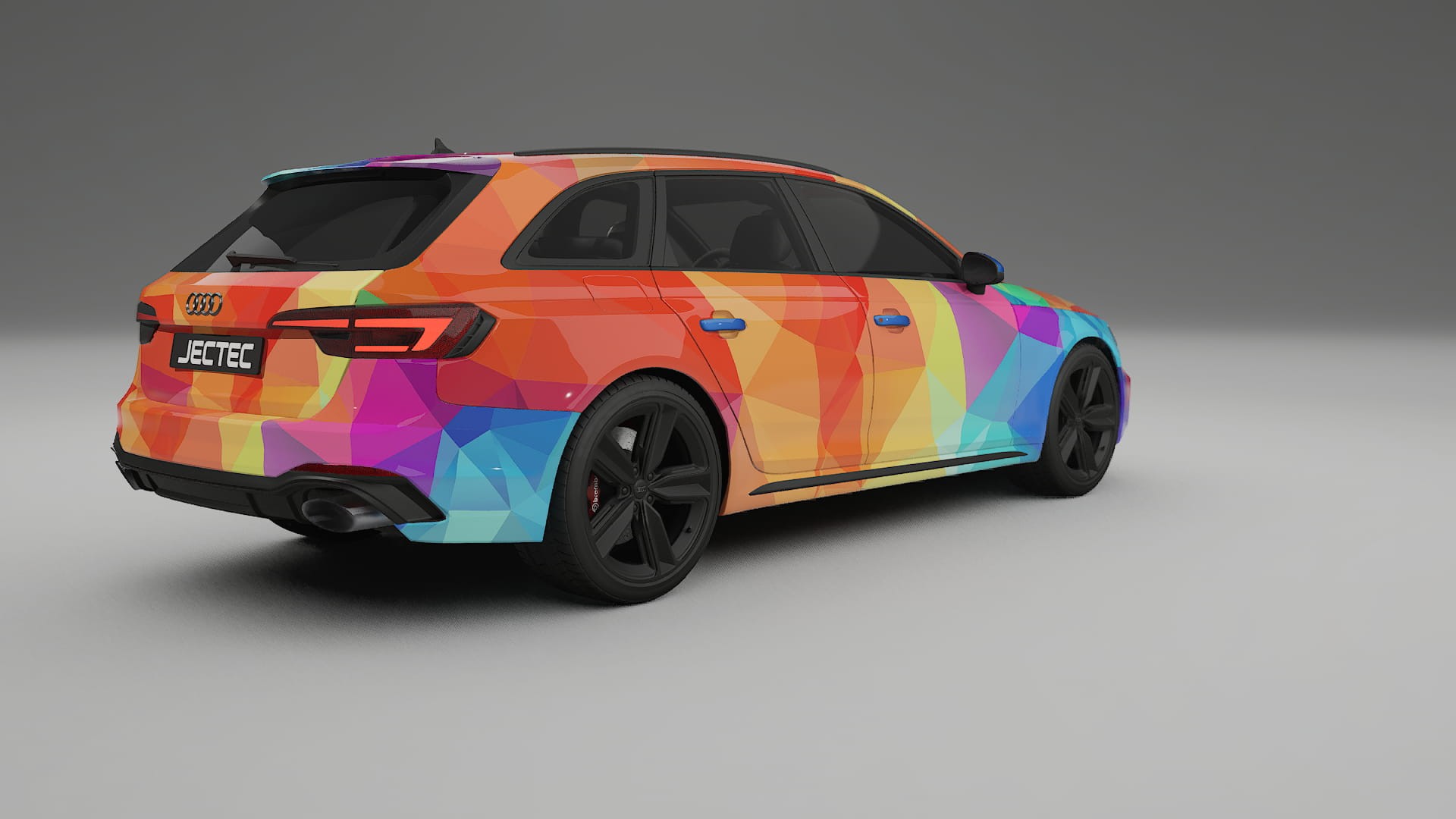 Audi RS4 Avant B9 prefacelift pre-LCI VECTOR VIBE – Ontworpen Wrap PPF Kit van Printbaar Polyurethaanfolie