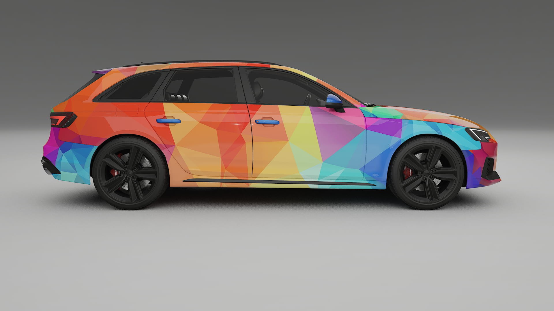 Audi RS4 Avant B9 prefacelift pre-LCI VECTOR VIBE – Ontworpen Wrap PPF Kit van Printbaar Polyurethaanfolie