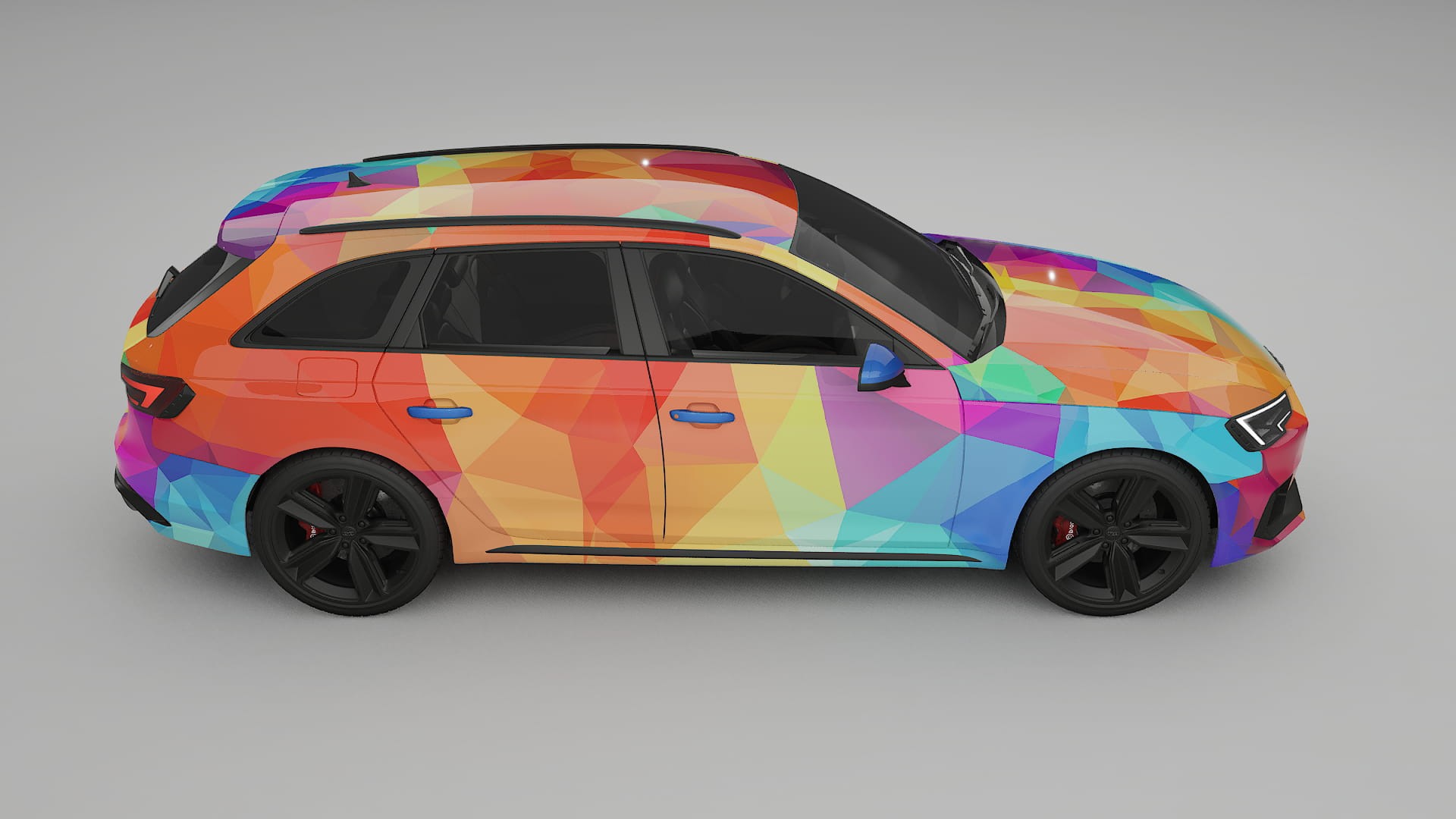 Audi RS4 Avant B9 prefacelift pre-LCI VECTOR VIBE – Ontworpen Wrap PPF Kit van Printbaar Polyurethaanfolie