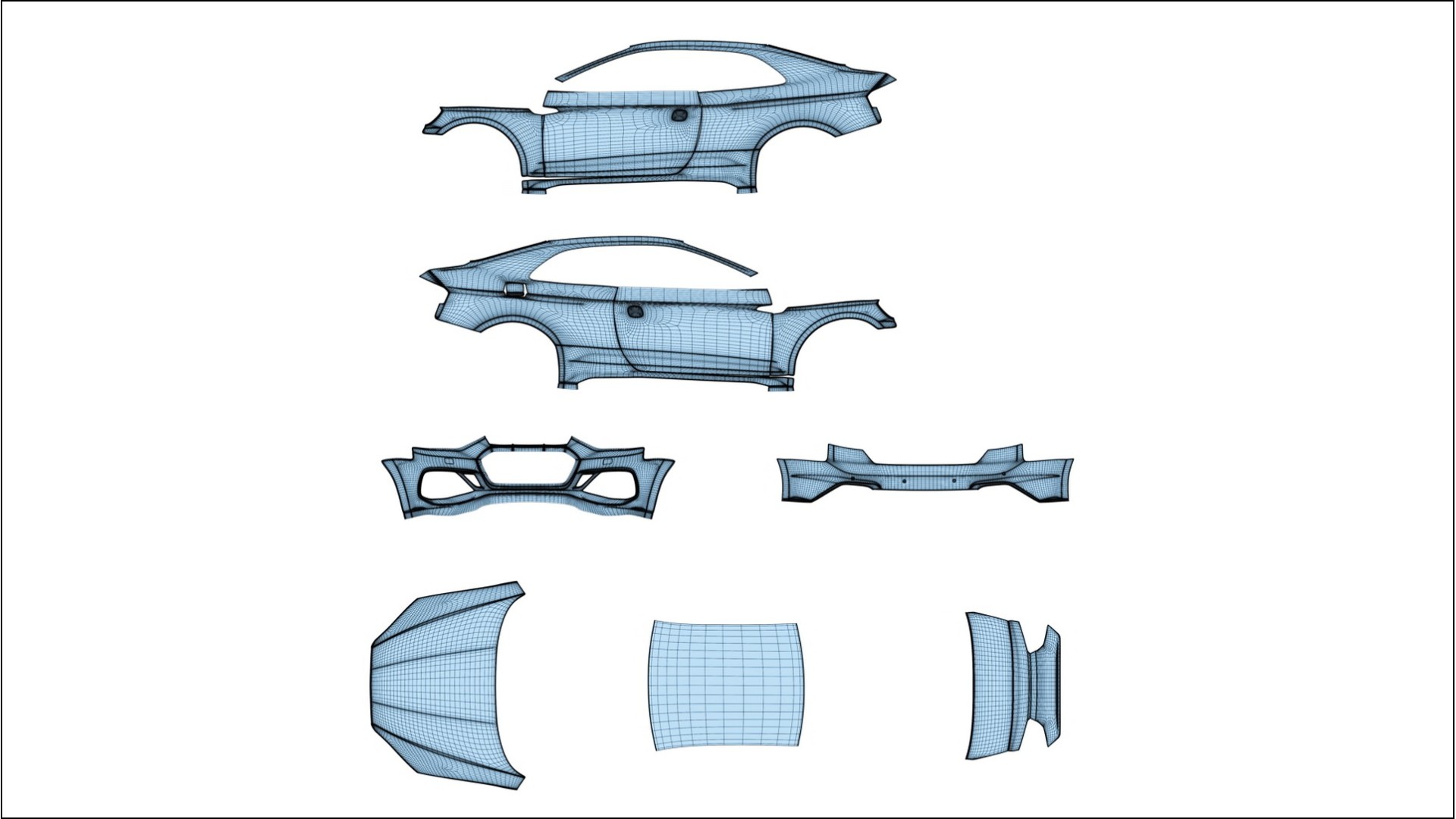 Audi RS5 Coupe B9 facelift pre-LCI VECTOR VIBE – Ontworpen Wrap PPF Kit van Printbaar Polyurethaanfolie