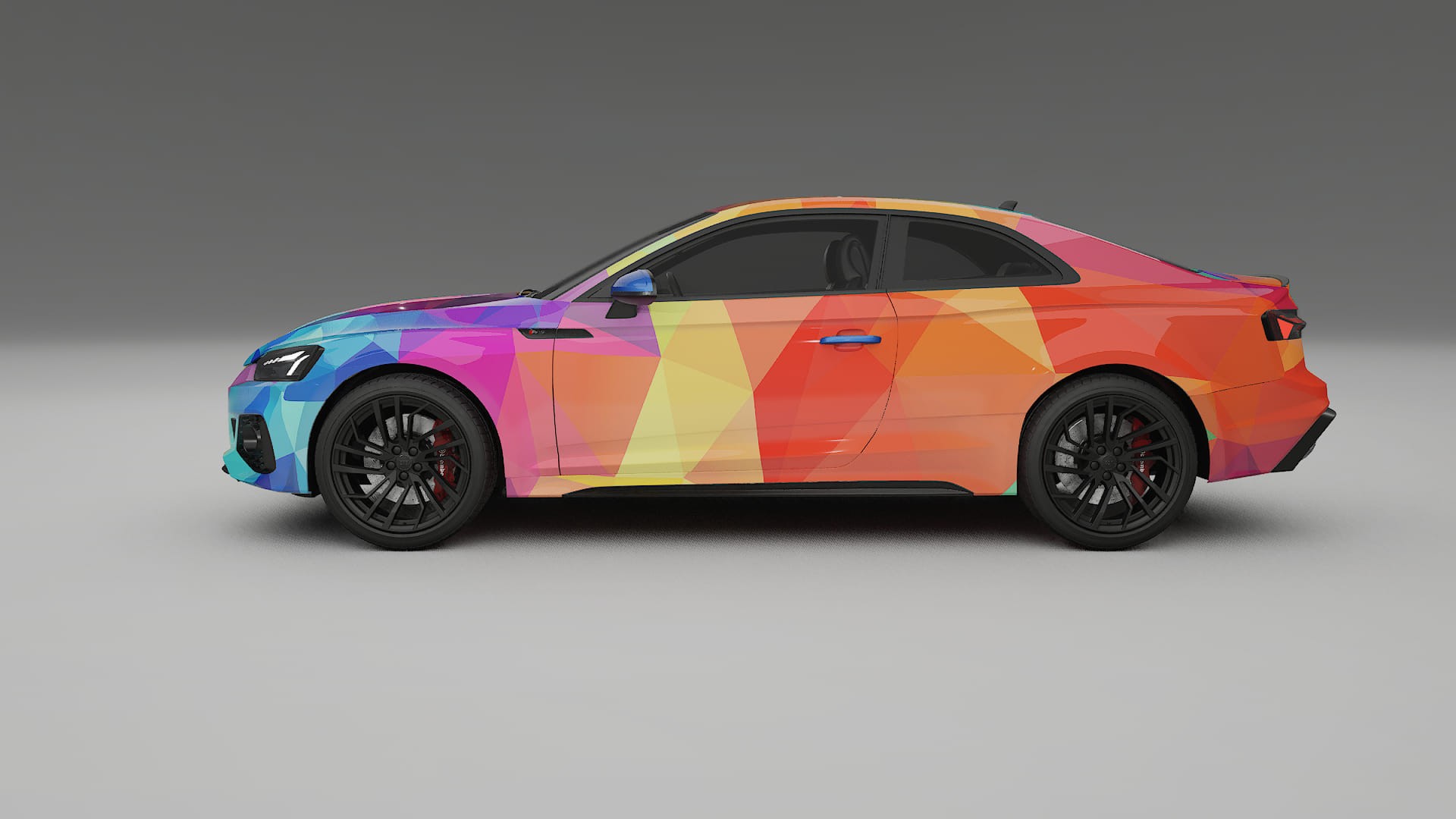 Audi RS5 Coupe B9 facelift pre-LCI VECTOR VIBE – Ontworpen Wrap PPF Kit van Printbaar Polyurethaanfolie